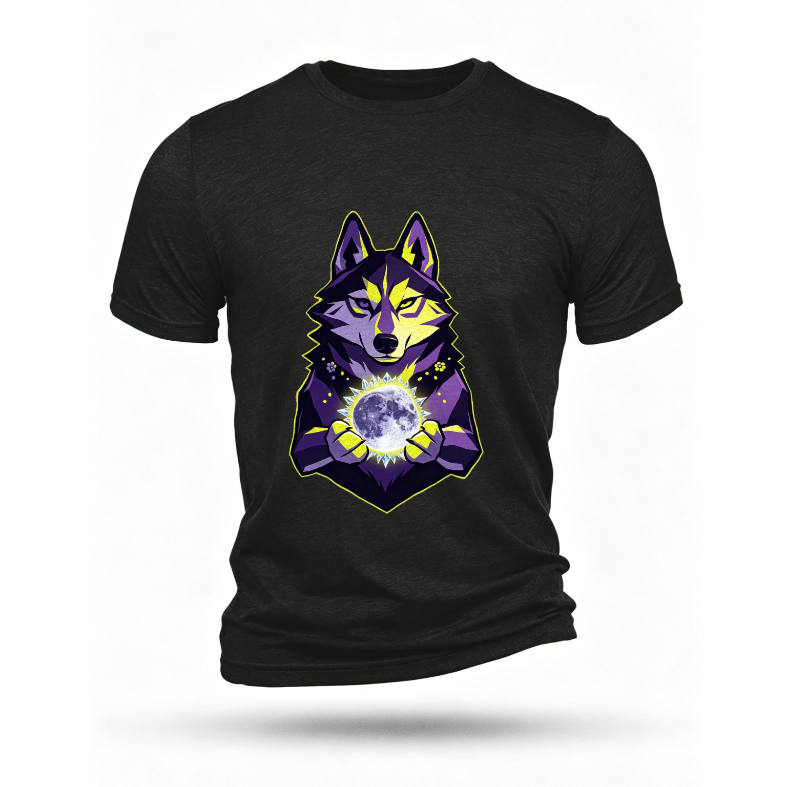 Black T-shirt, front print