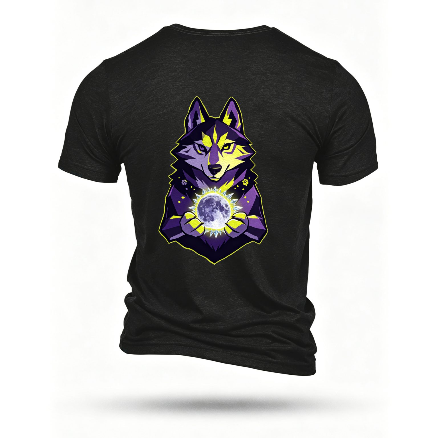 Black T-shirt, back print