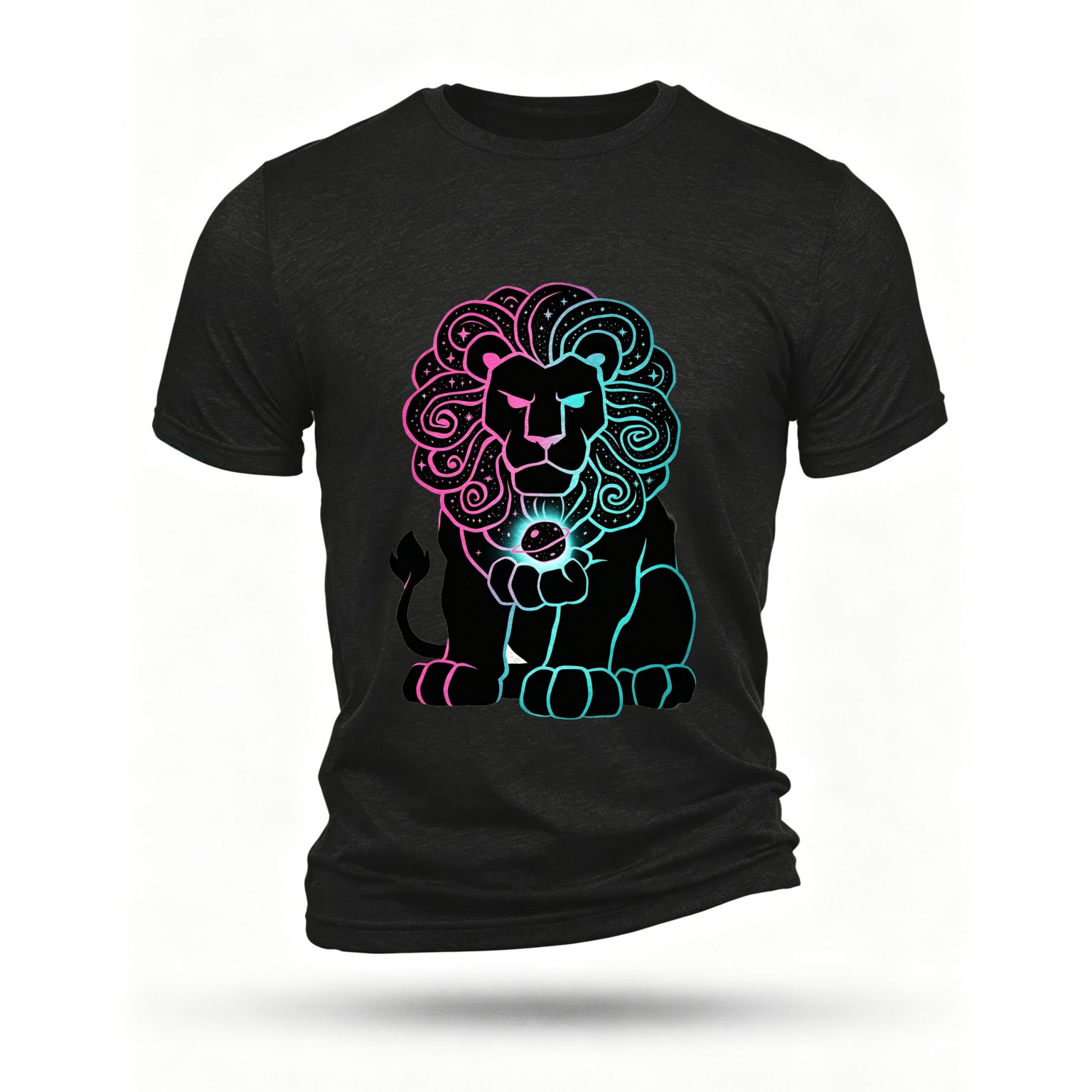 Black T-shirt, front print