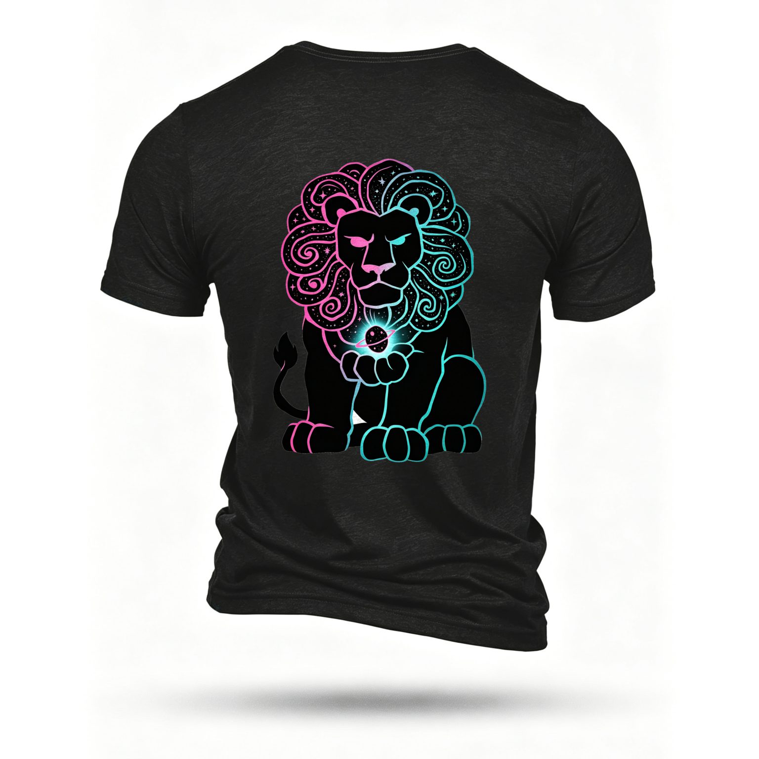 Black T-shirt, back print