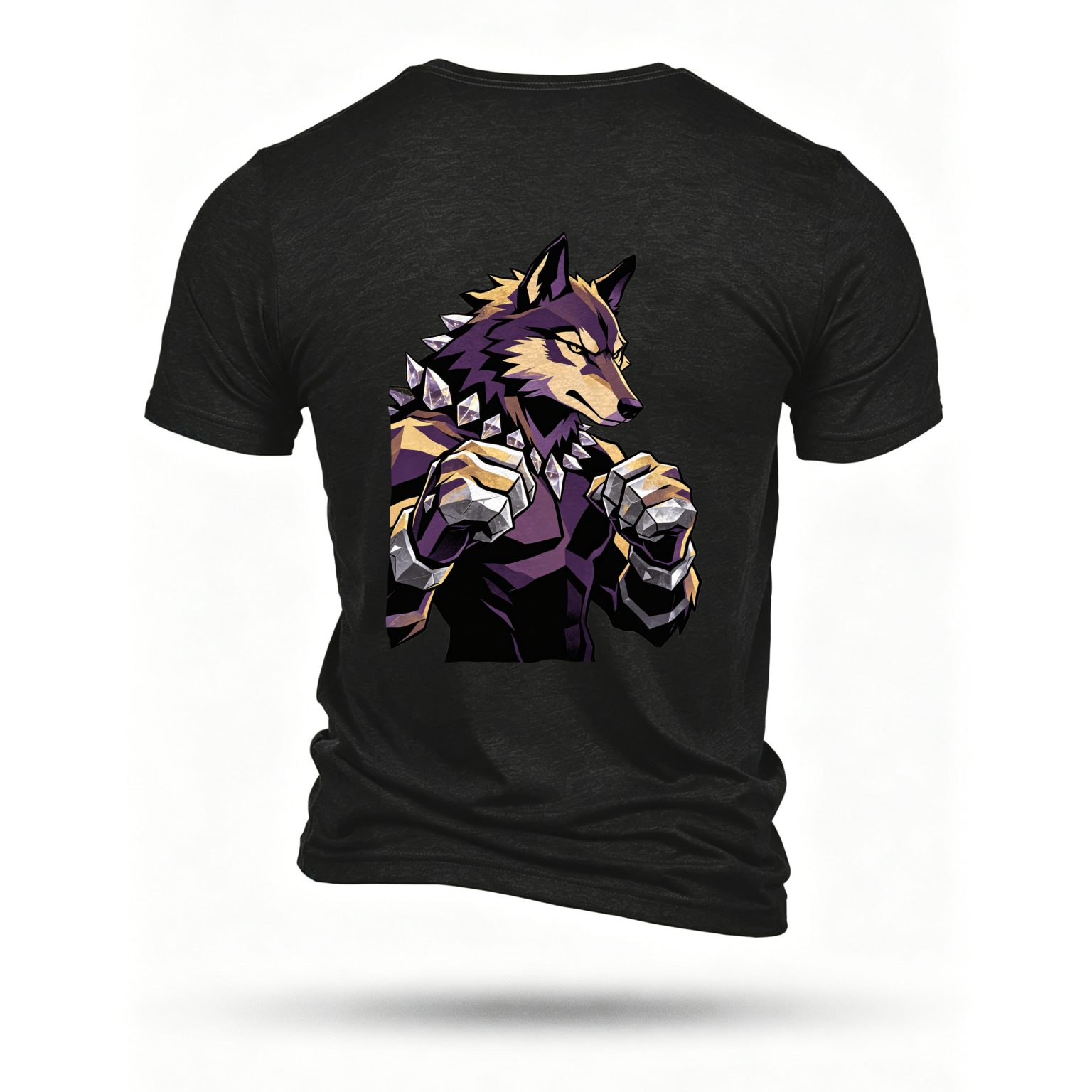 Black T-shirt, back print