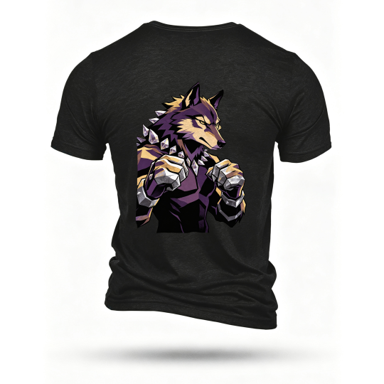 Black T-shirt, back print