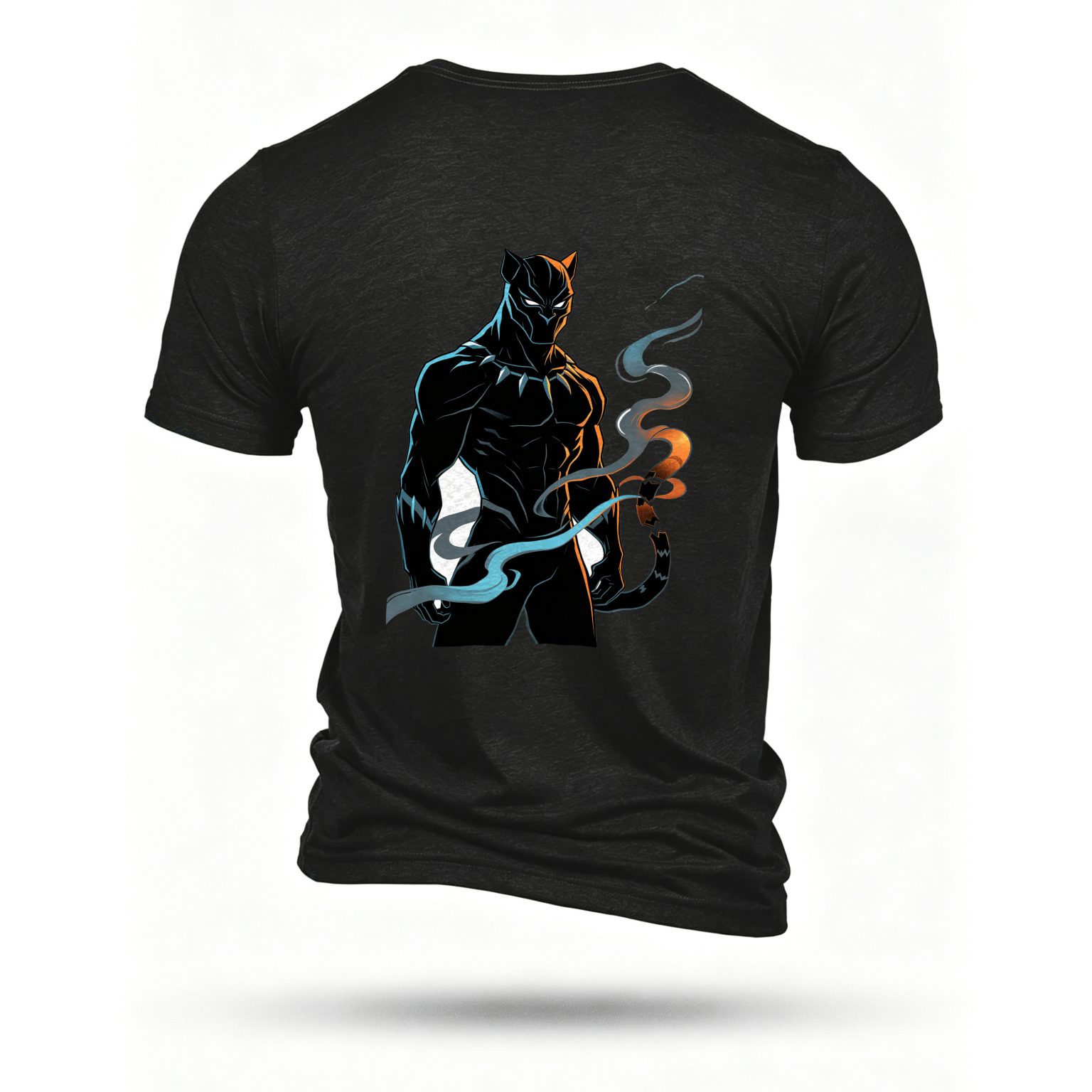 Black T-shirt, back print