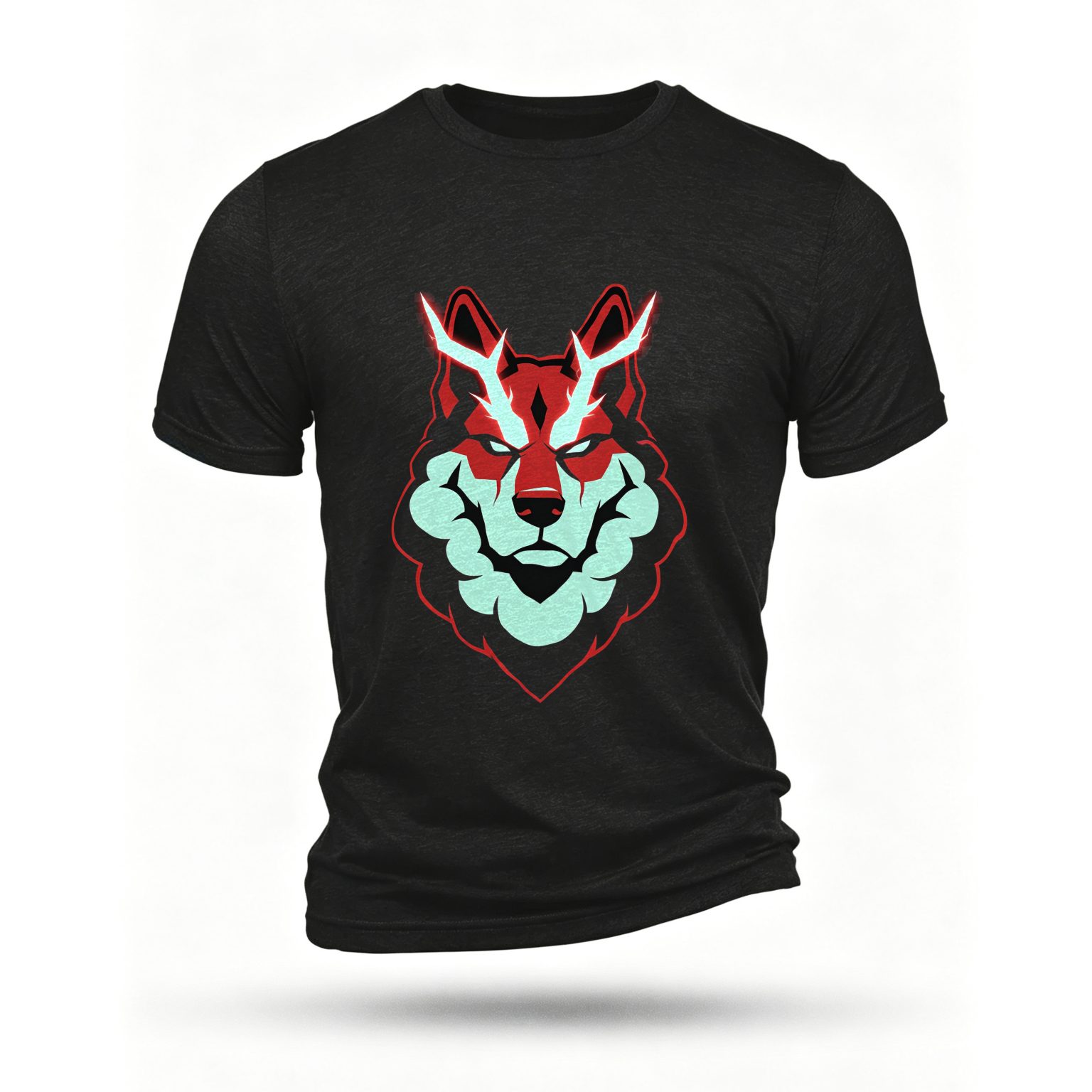 Black T-shirt, front print