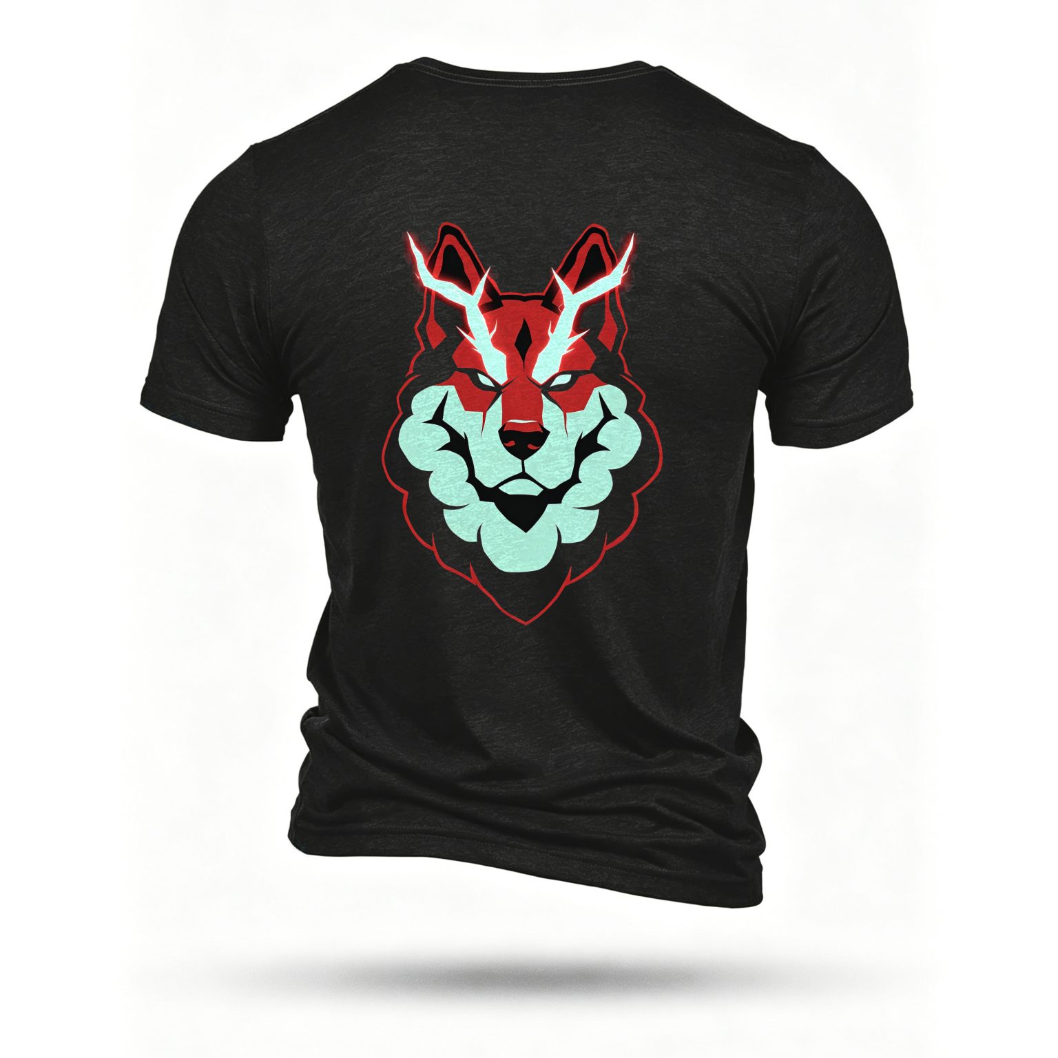 Black T-shirt, back print