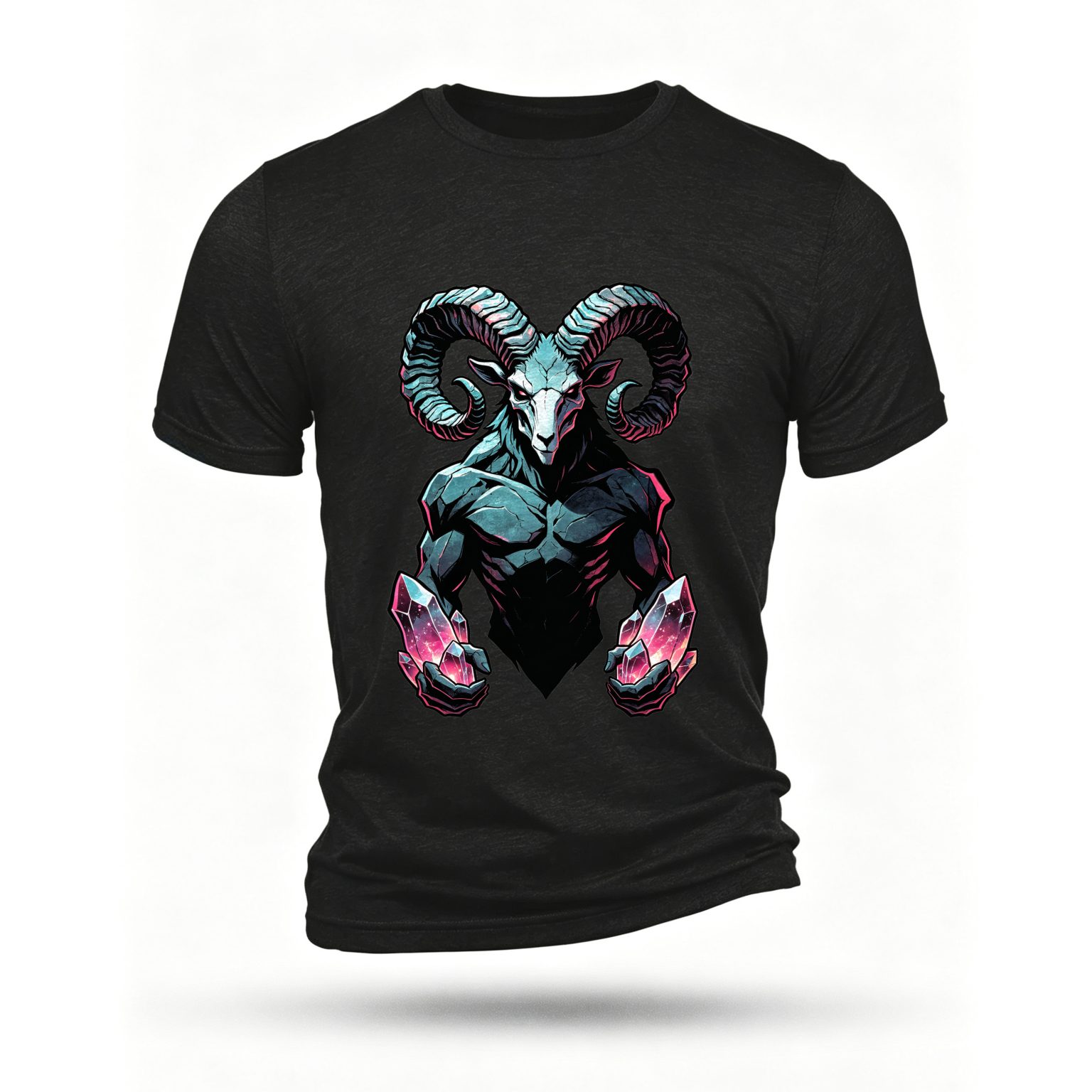 Black T-shirt, front print