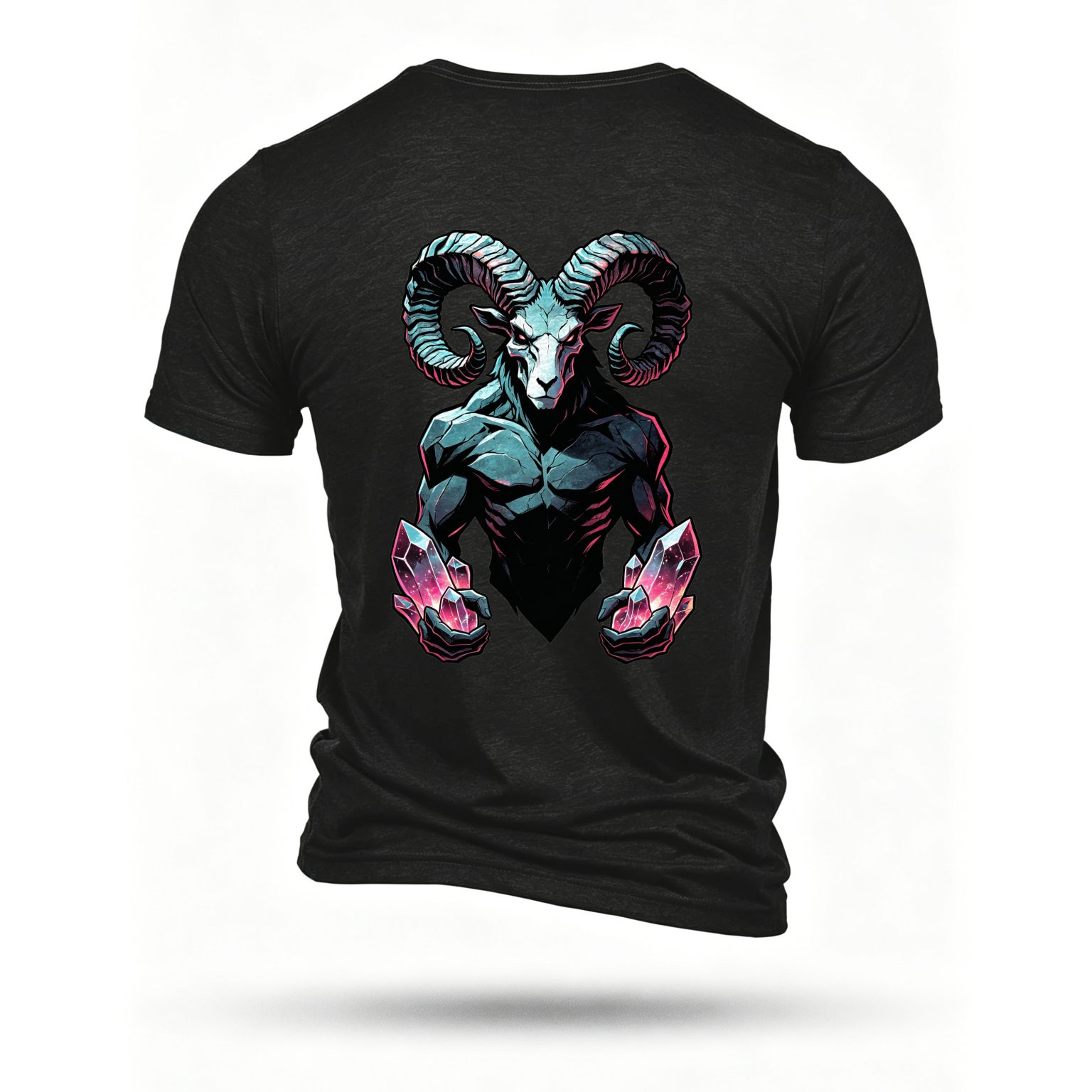 Black T-shirt, back print