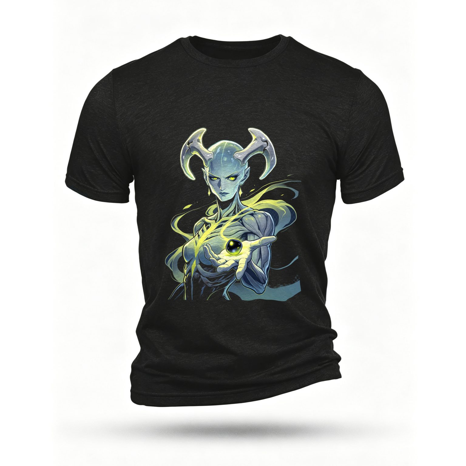 Black T-shirt, front print