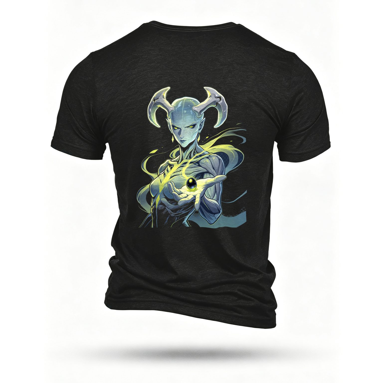 Black T-shirt, back print