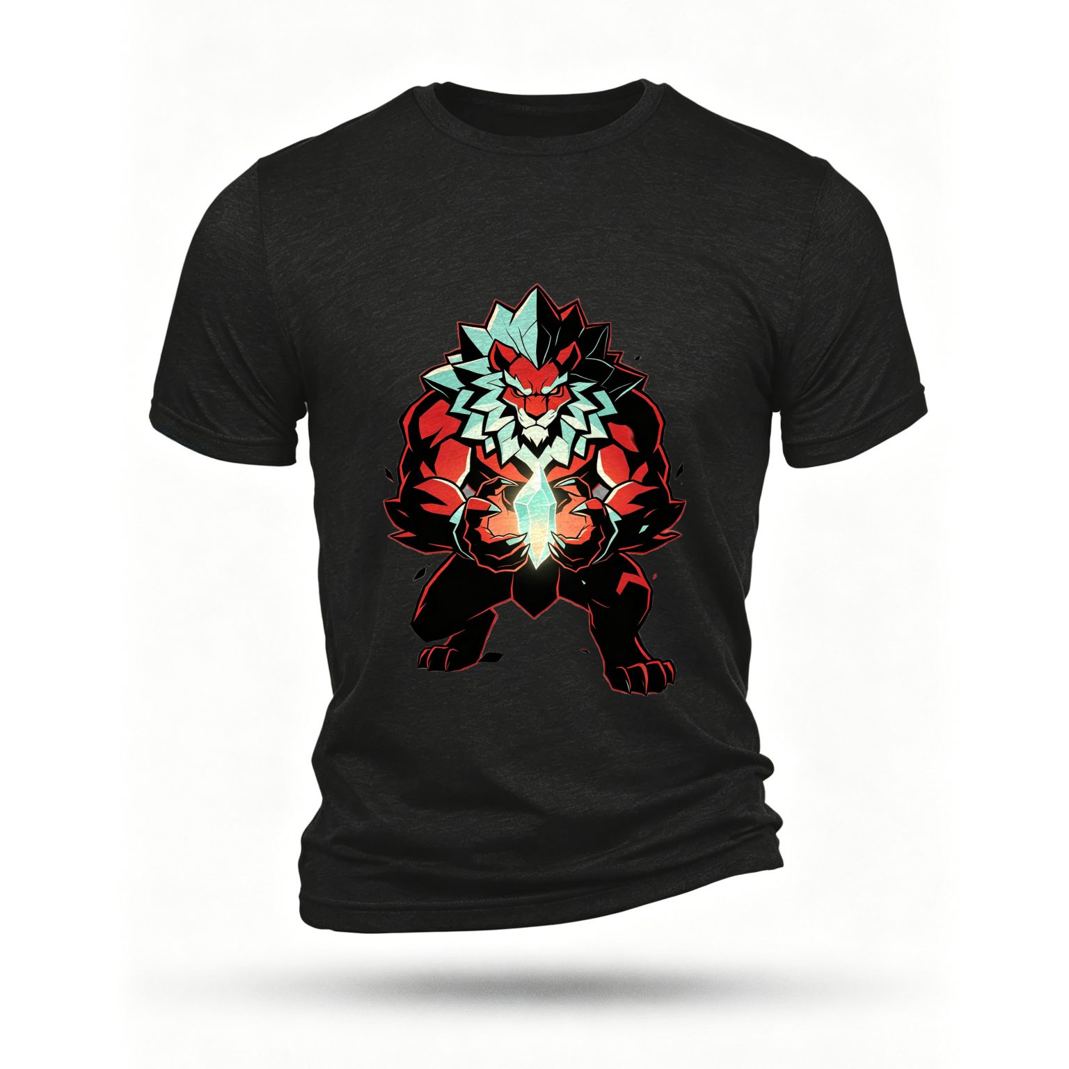 Black T-shirt, front print