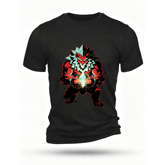 Black T-shirt, front print