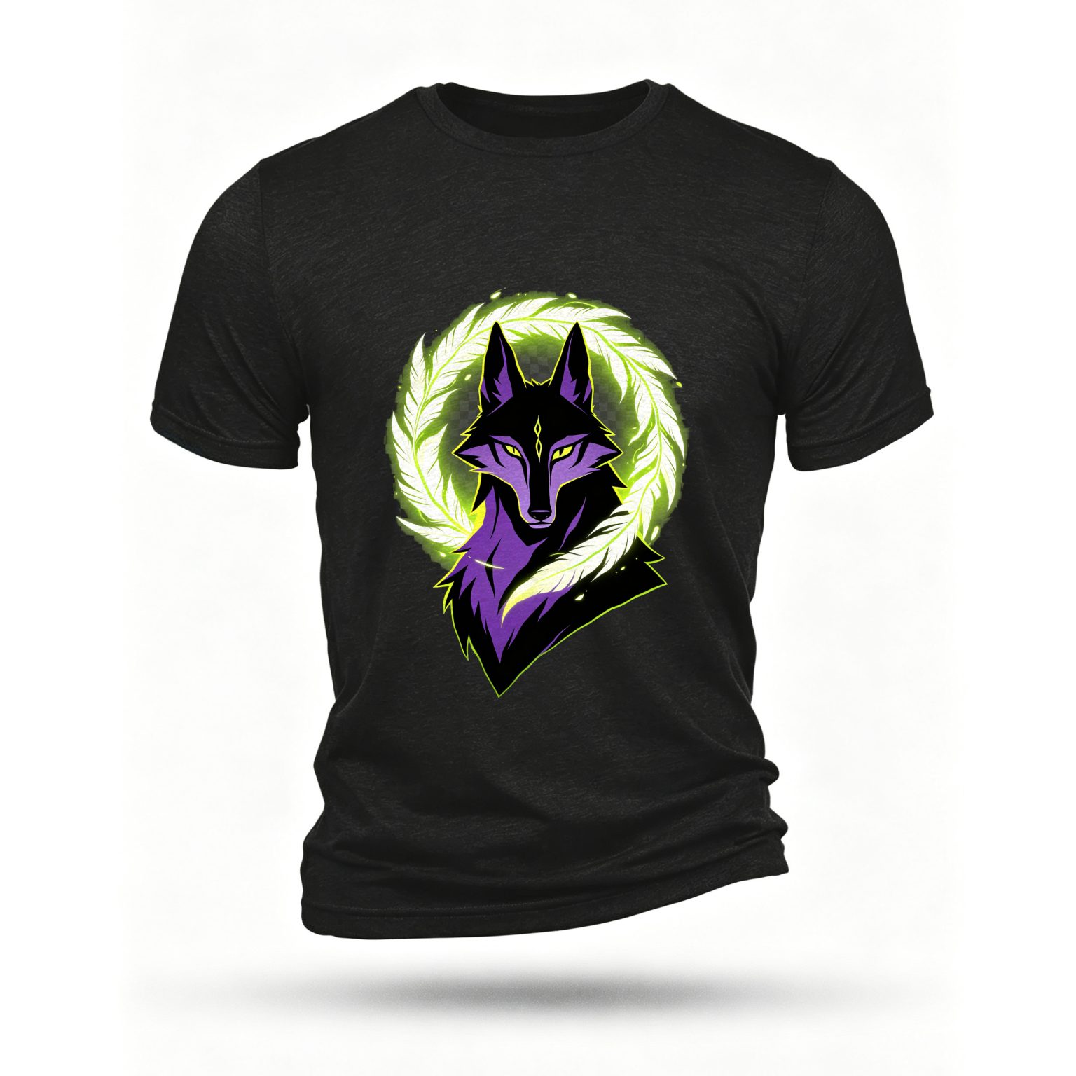 Black T-shirt, front print