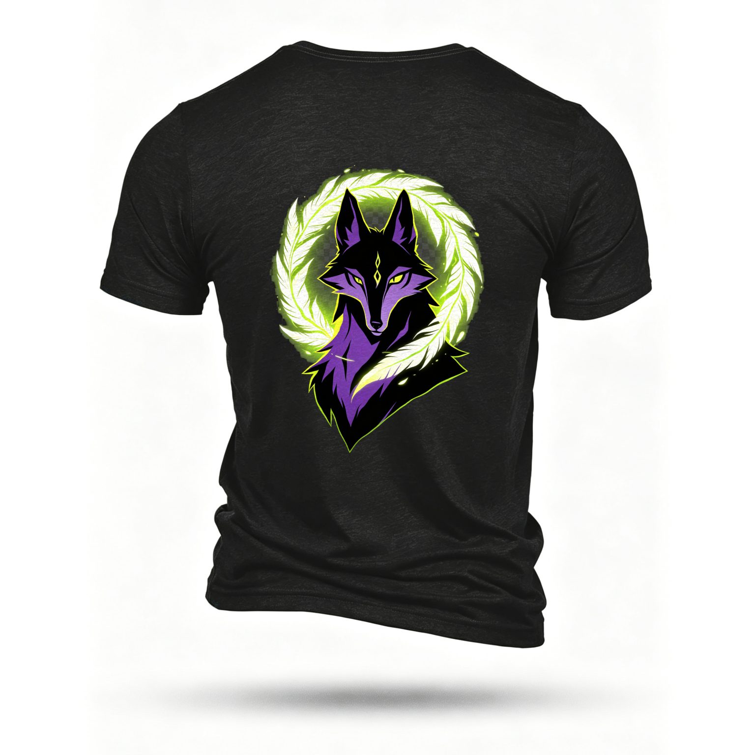 Black T-shirt, back print