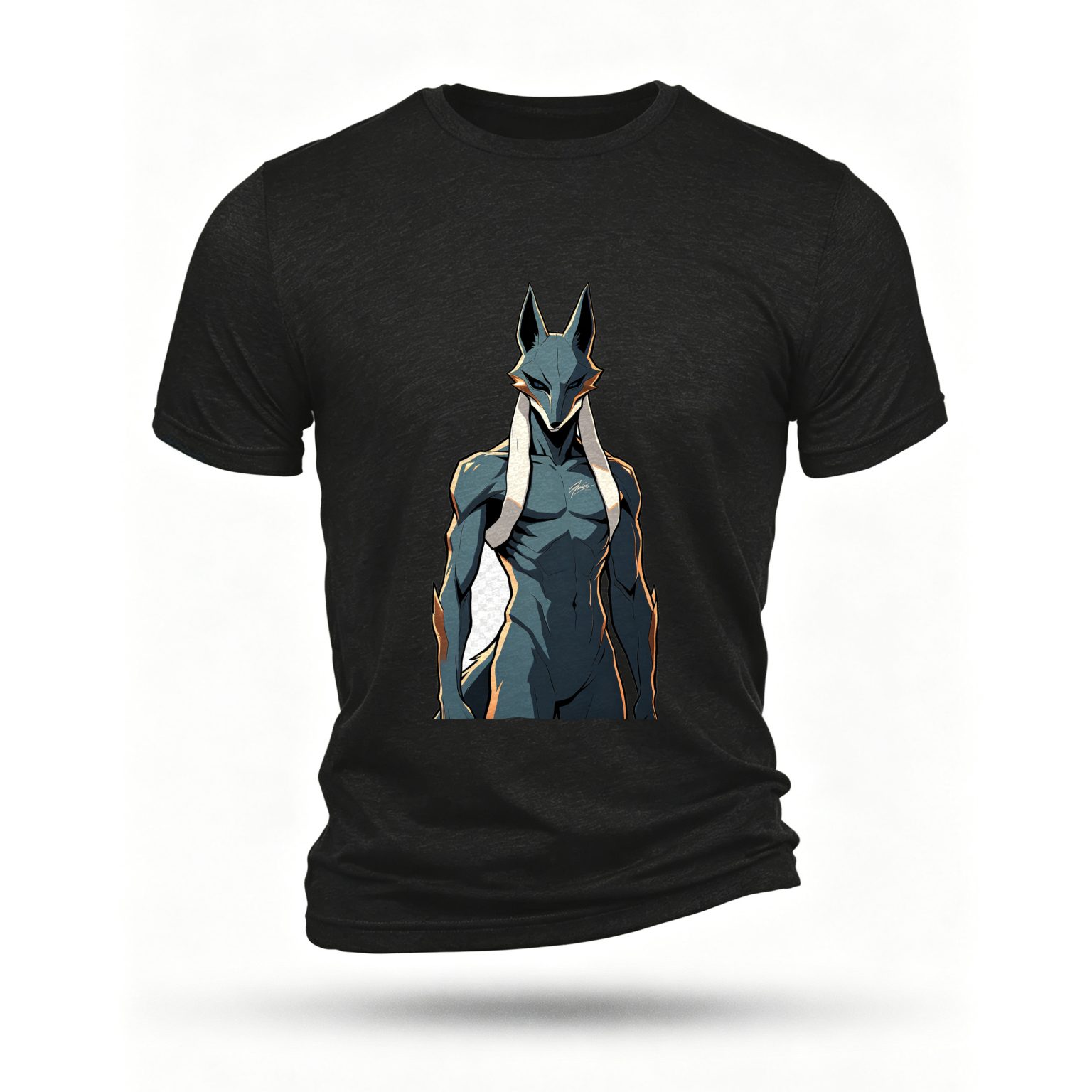 Black T-shirt, front print