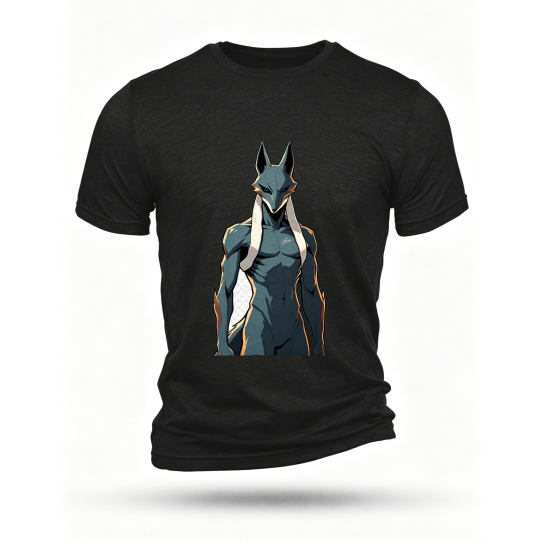 Black T-shirt, front print