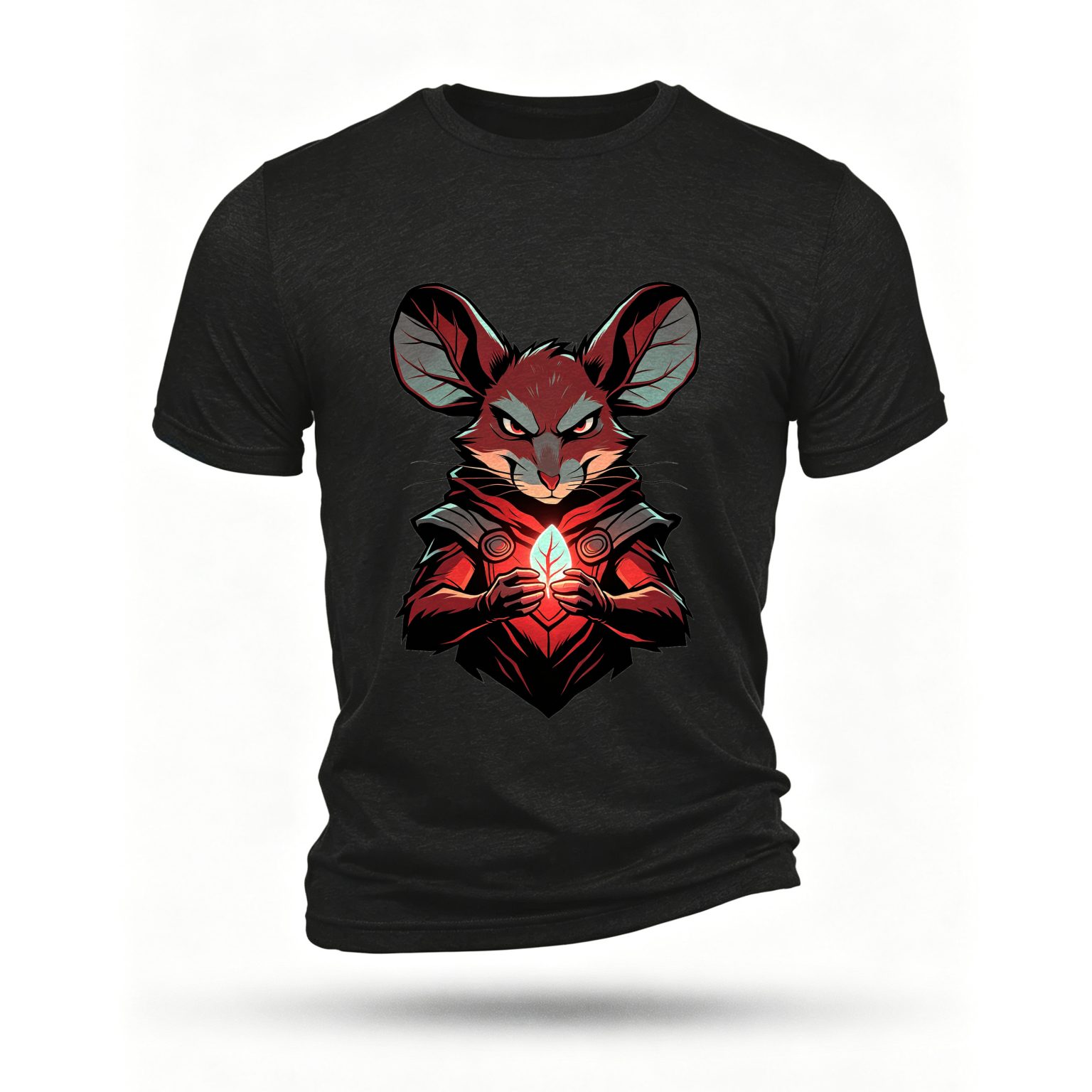 Black T-shirt, front print