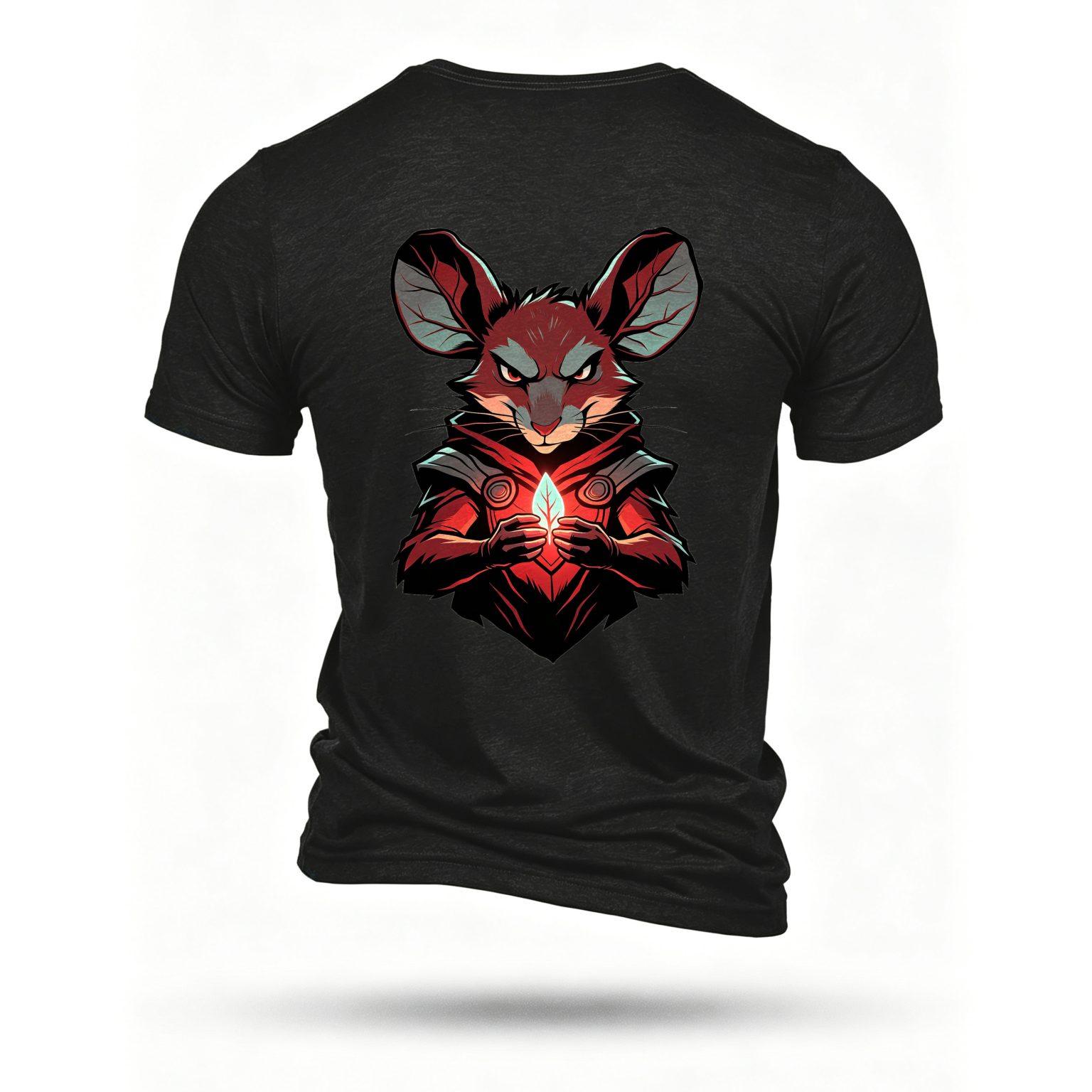 Black T-shirt, back print