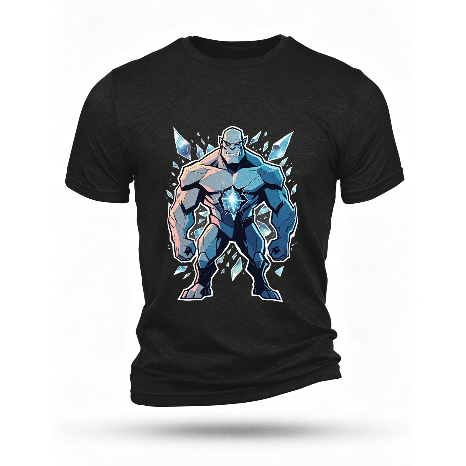 Black T-shirt, front print