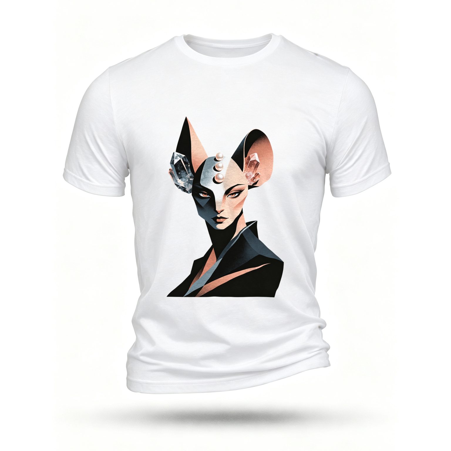 White T-shirt, front print