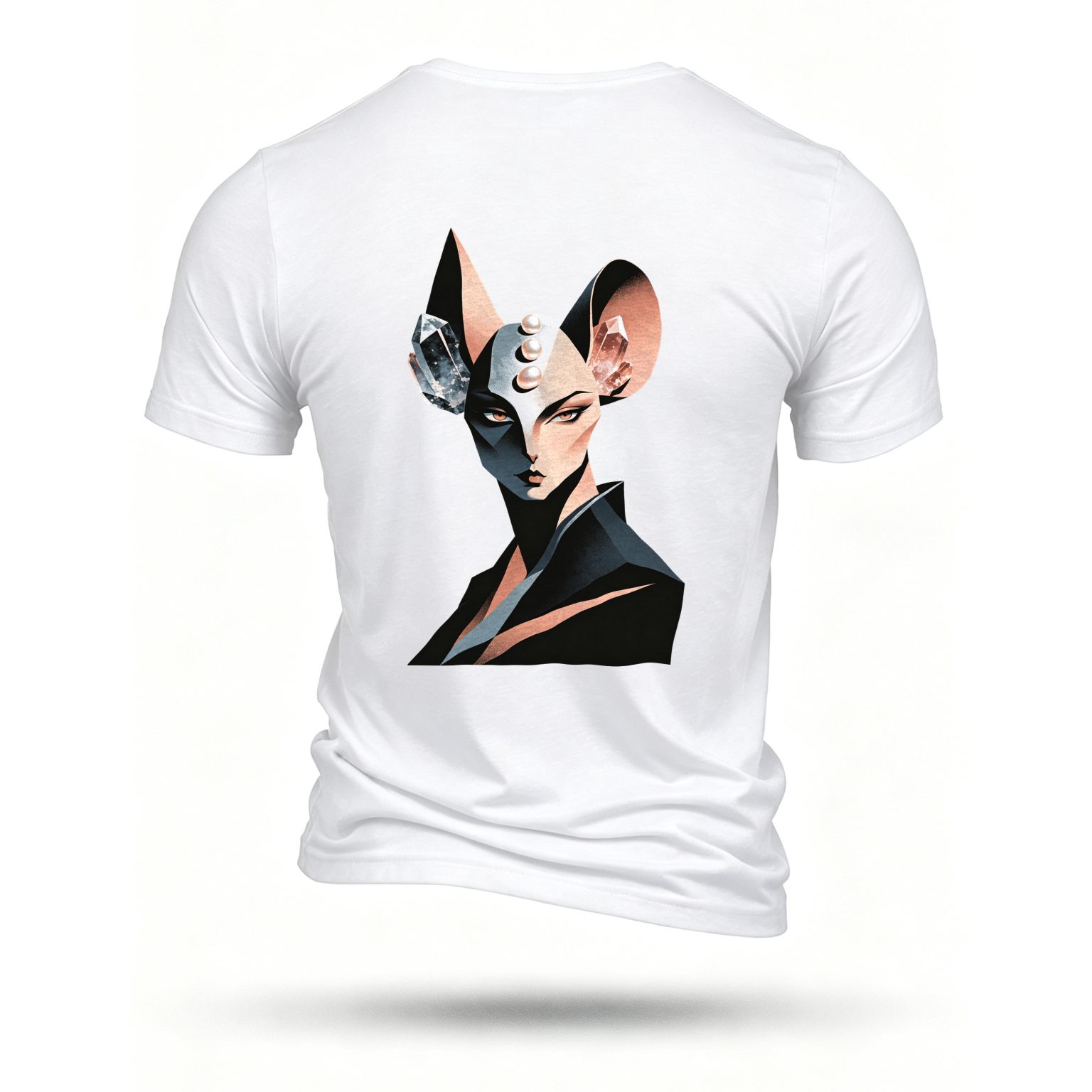 White T-shirt, back print