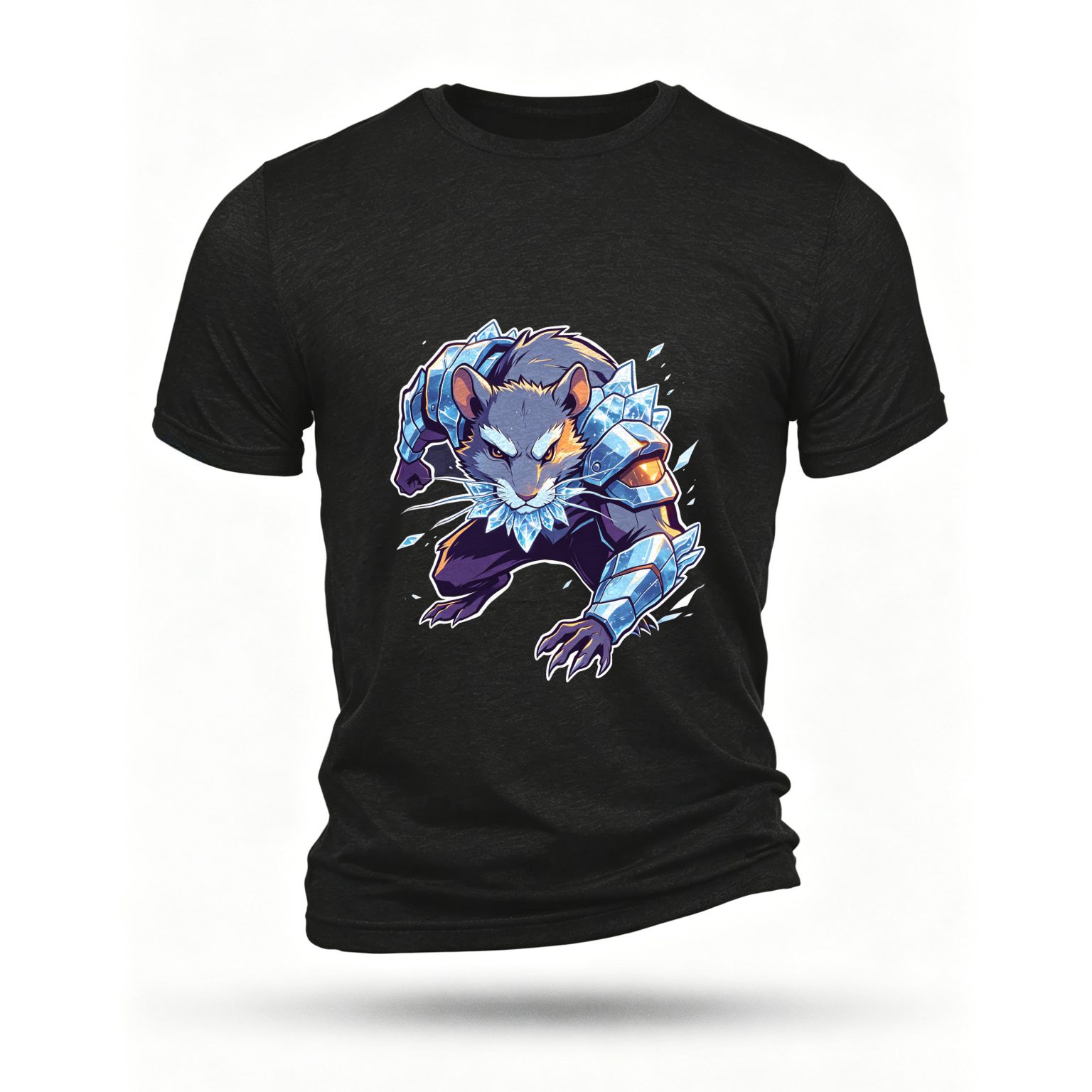 Black T-shirt, front print