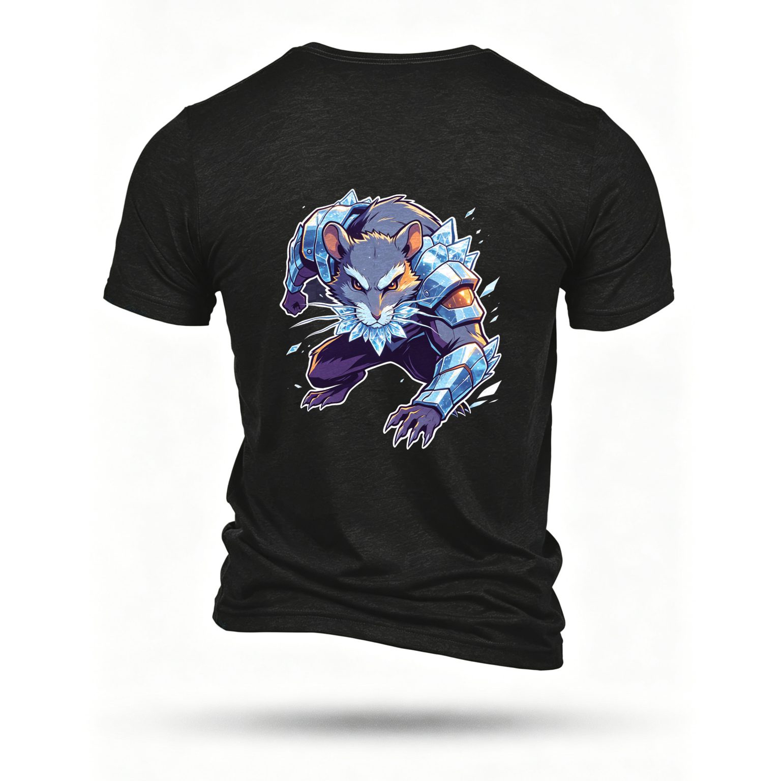 Black T-shirt, back print