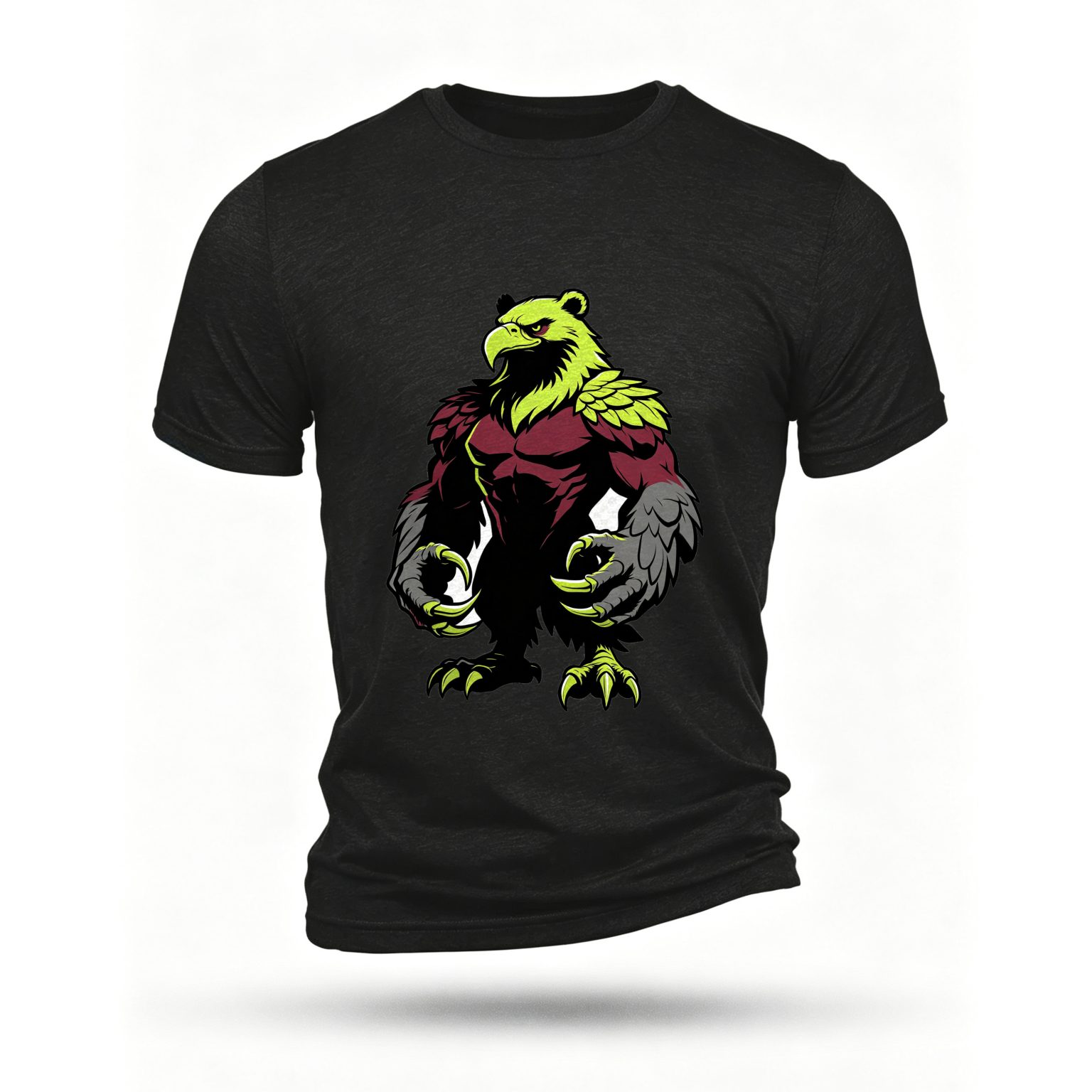 Black T-shirt, front print