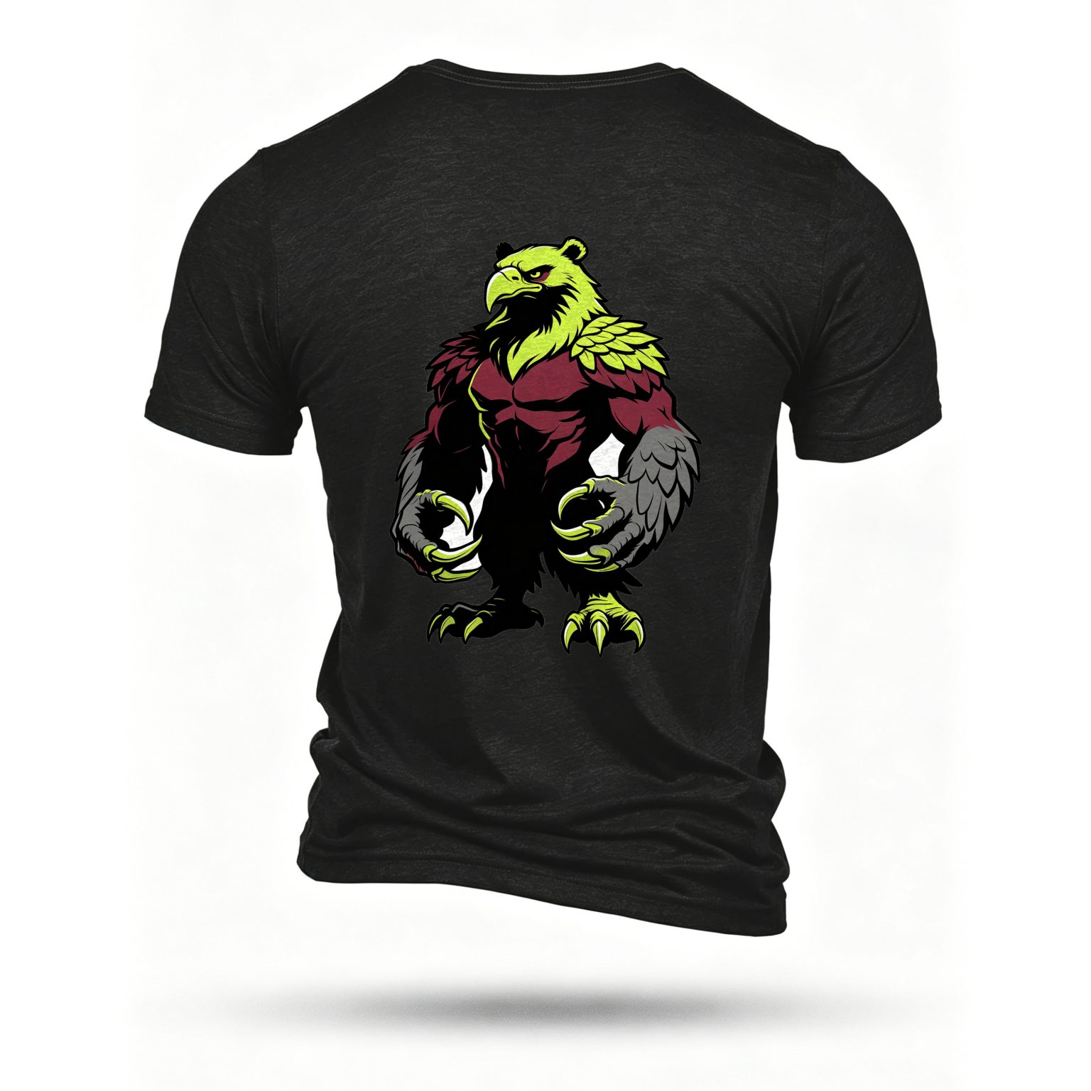 Black T-shirt, back print