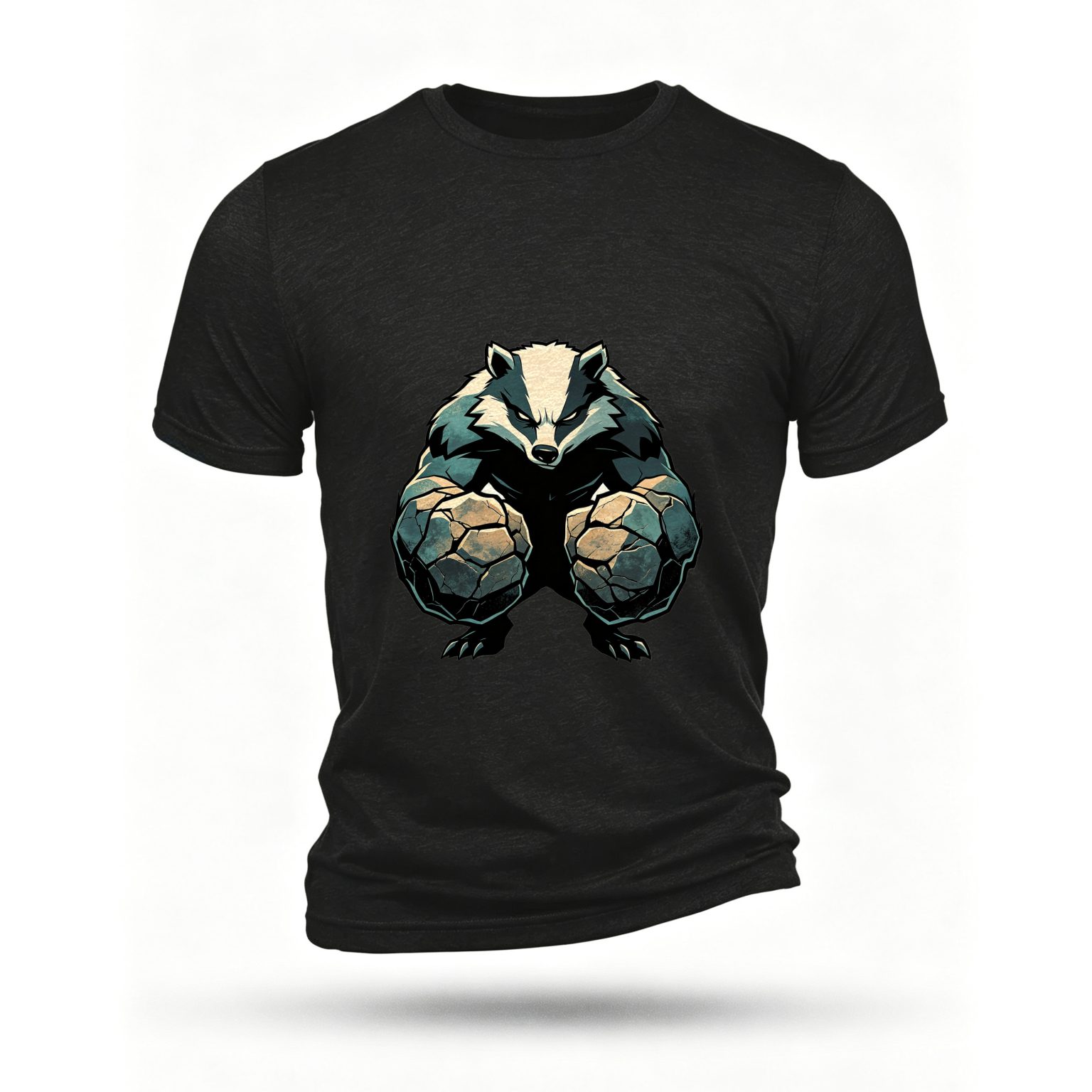 Black T-shirt, front print