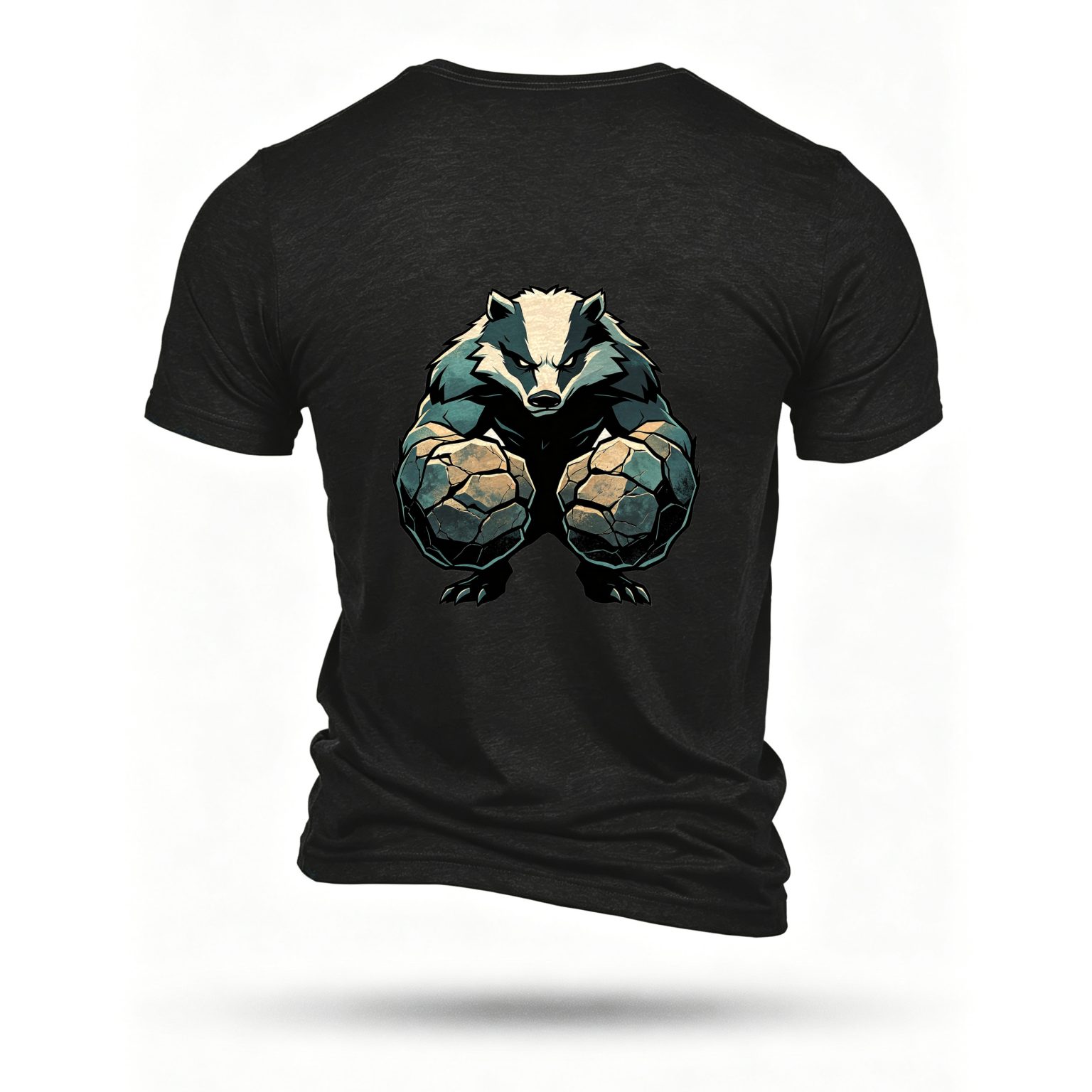 Black T-shirt, back print