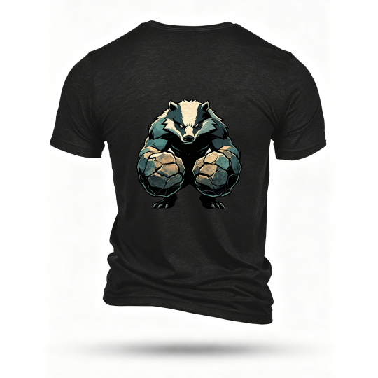 Black T-shirt, back print