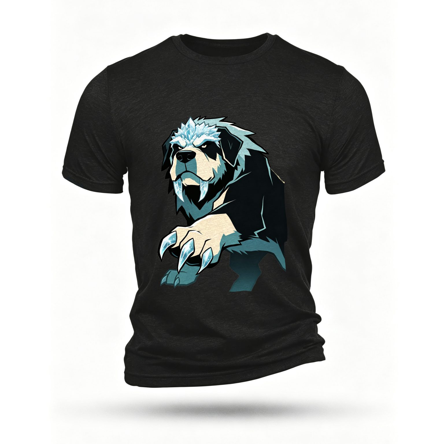 Black T-shirt, front print