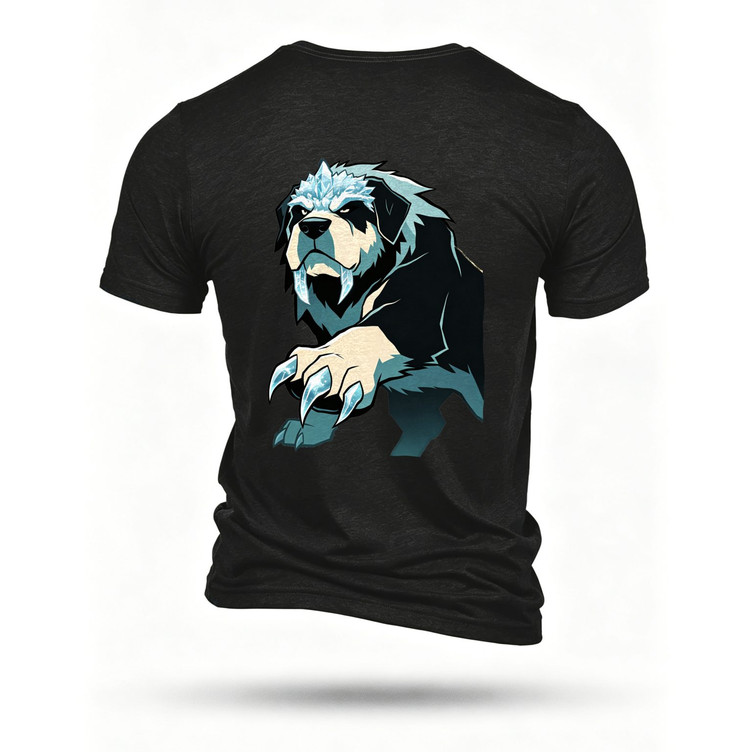 Black T-shirt, back print