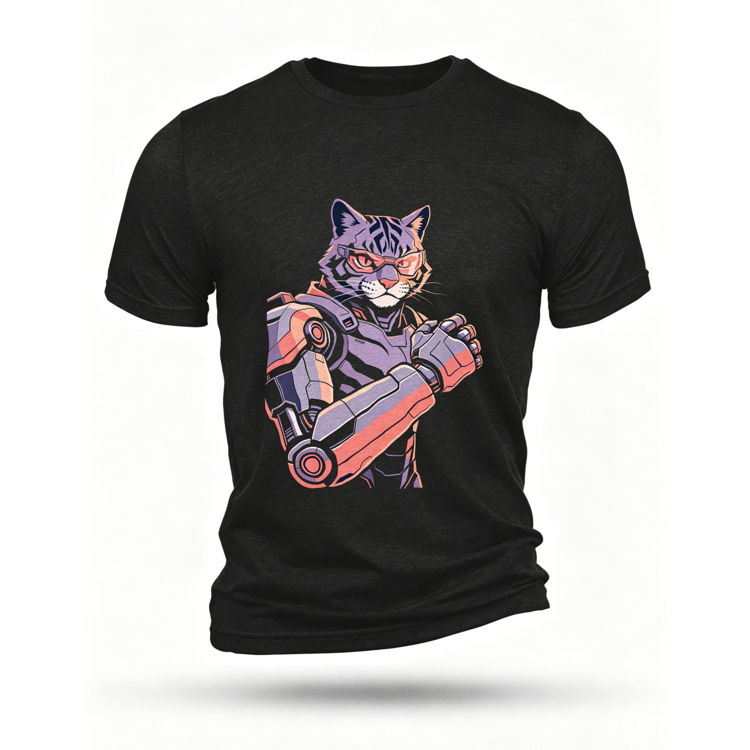 Black T-shirt, front print