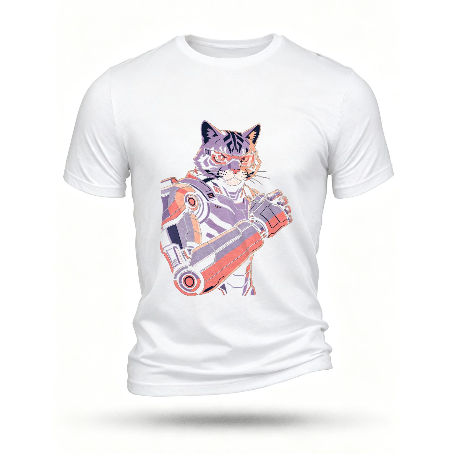 White T-shirt, front print