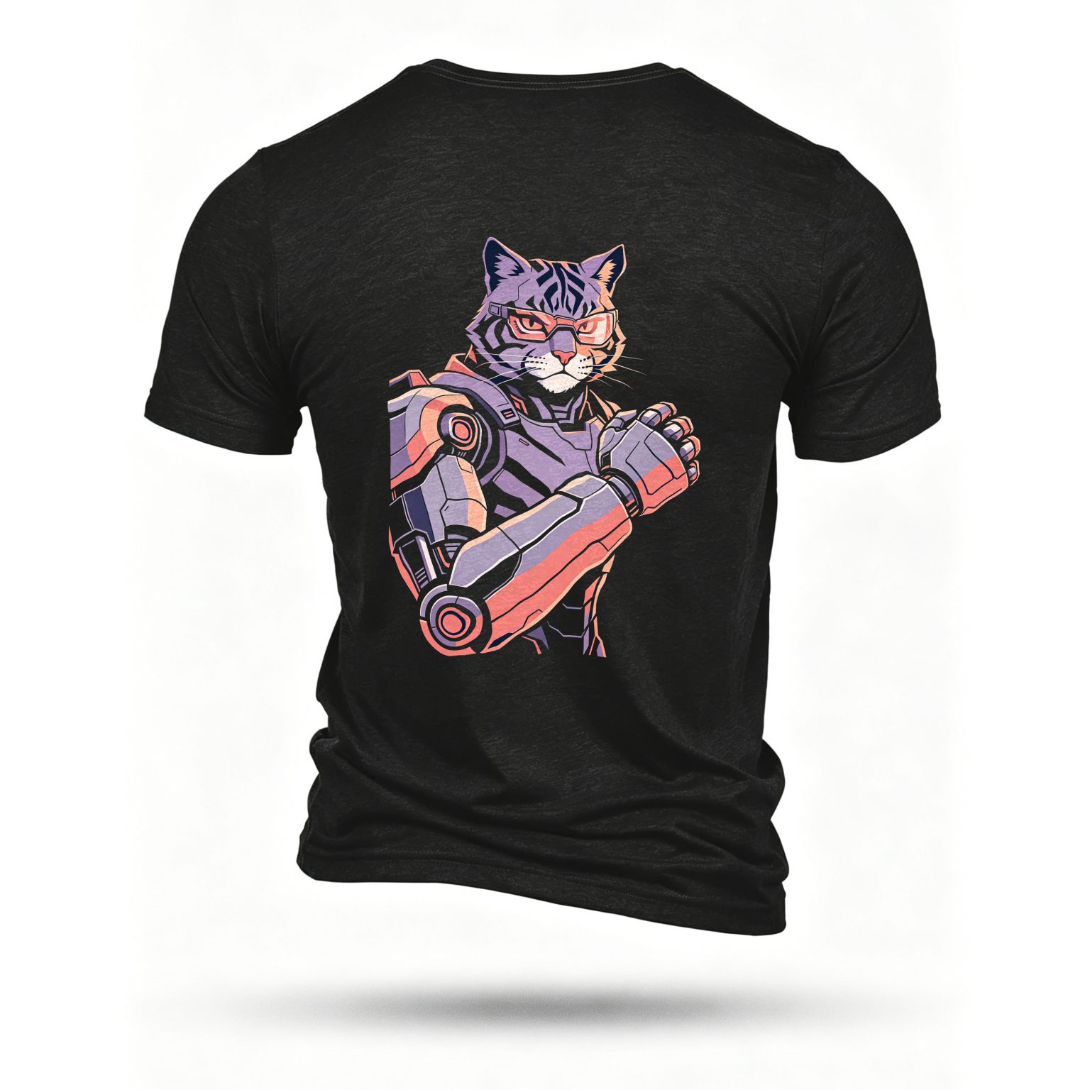 Black T-shirt, back print