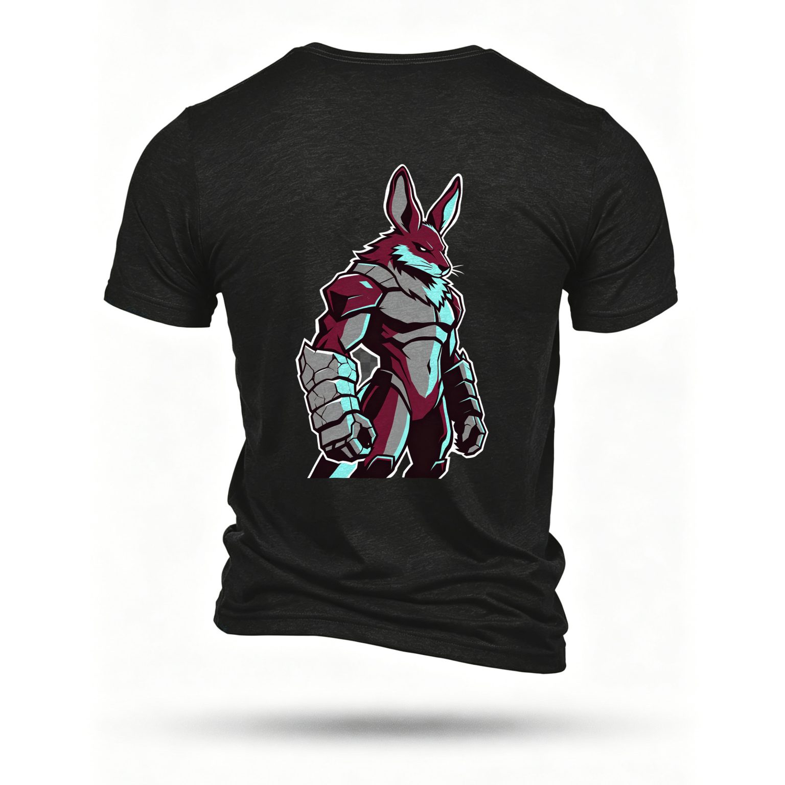 Black T-shirt, back print