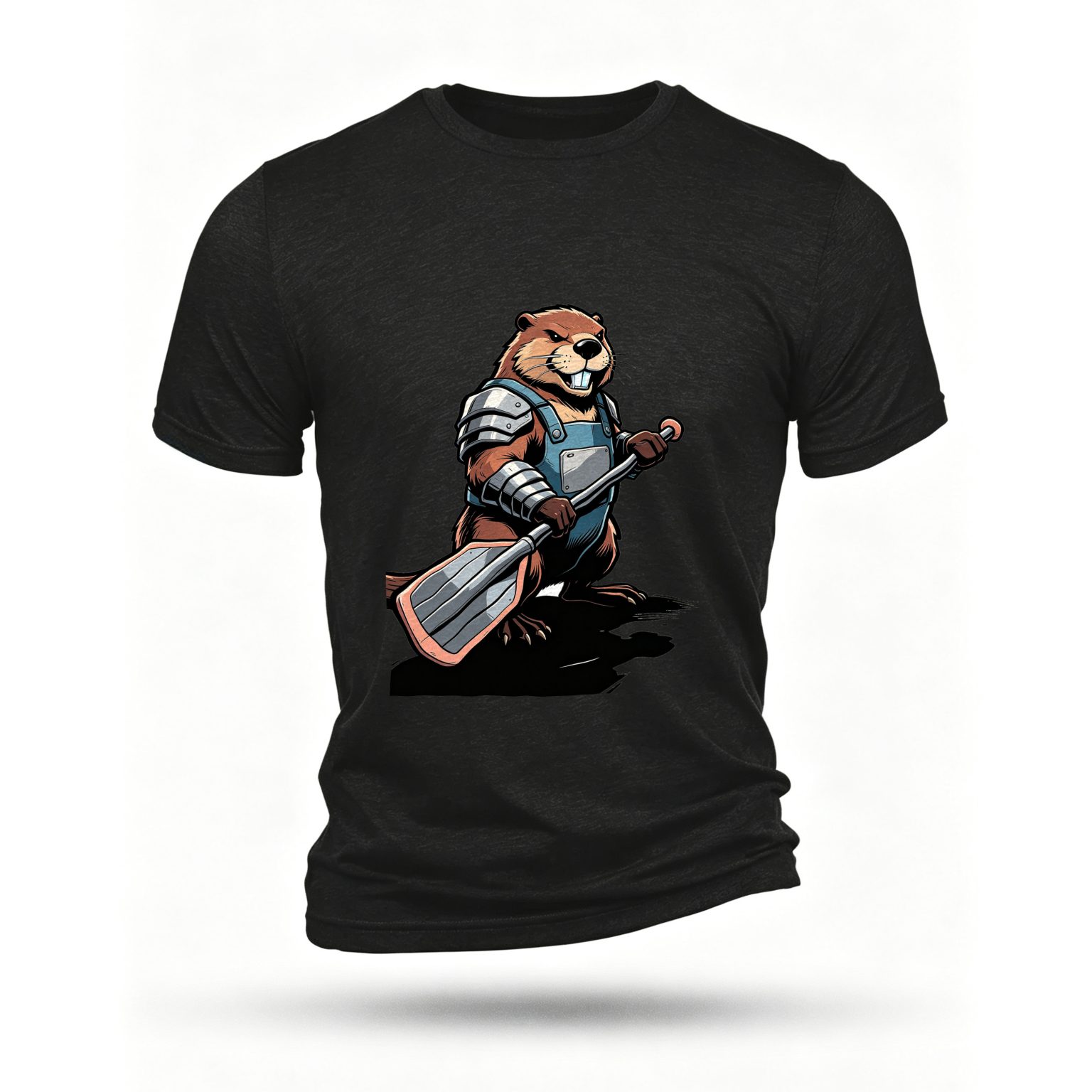 Black T-shirt, front print