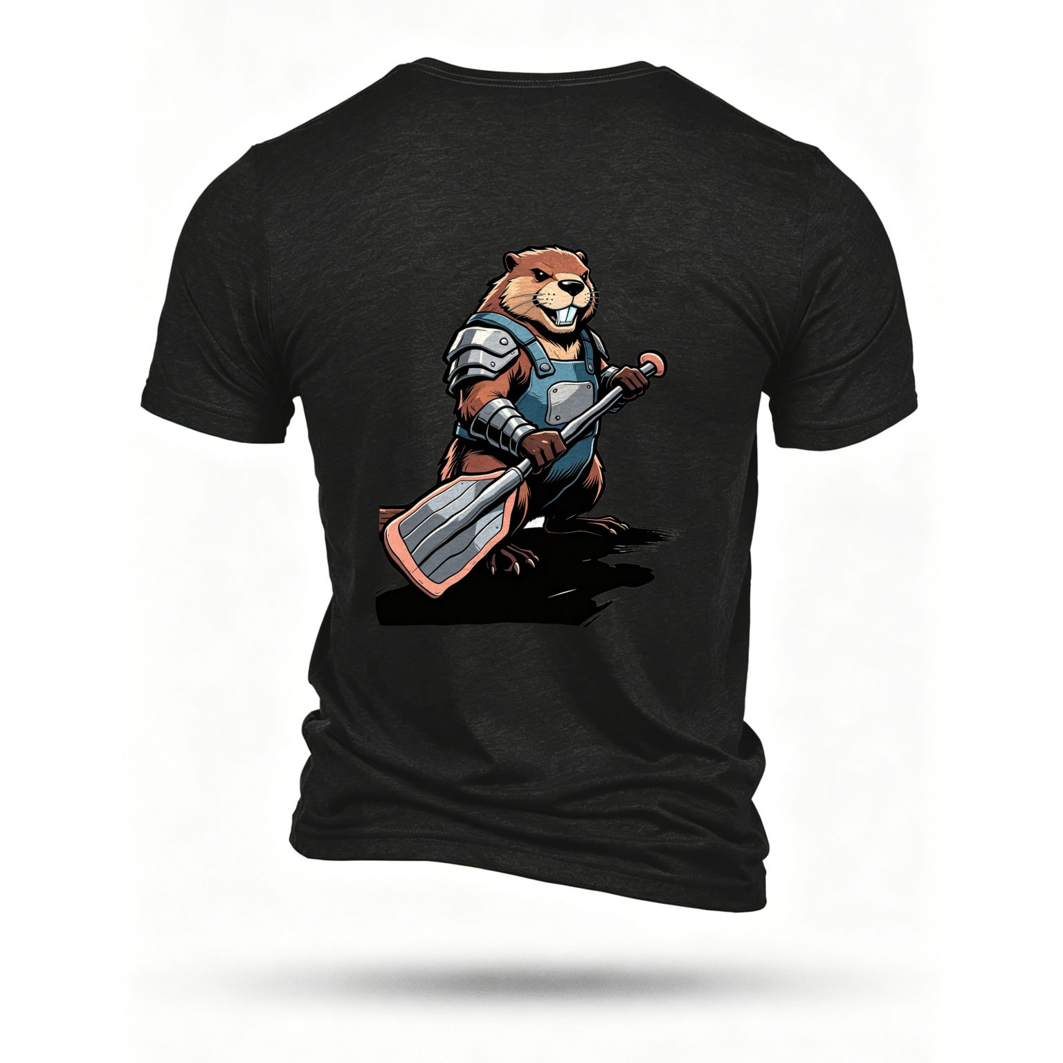 Black T-shirt, back print