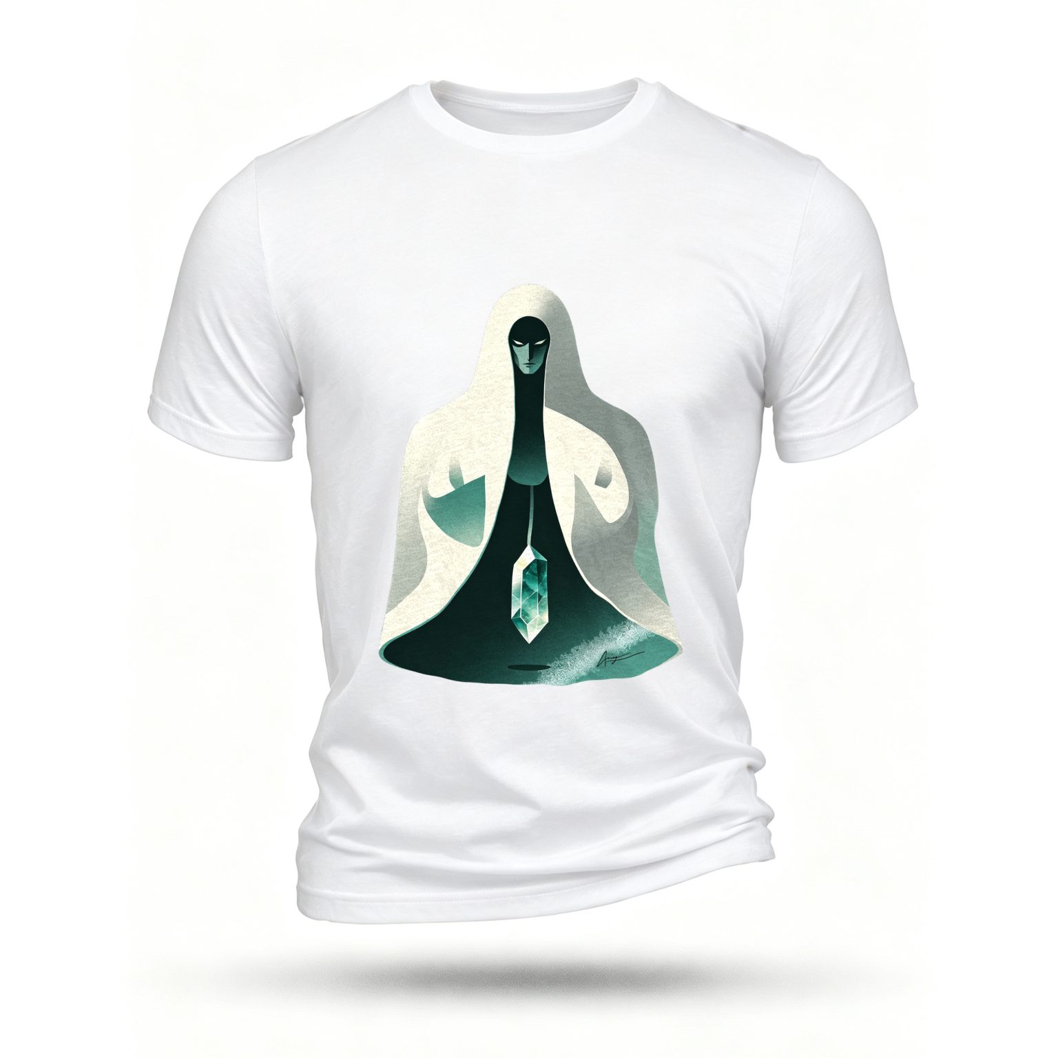 White T-shirt, front print