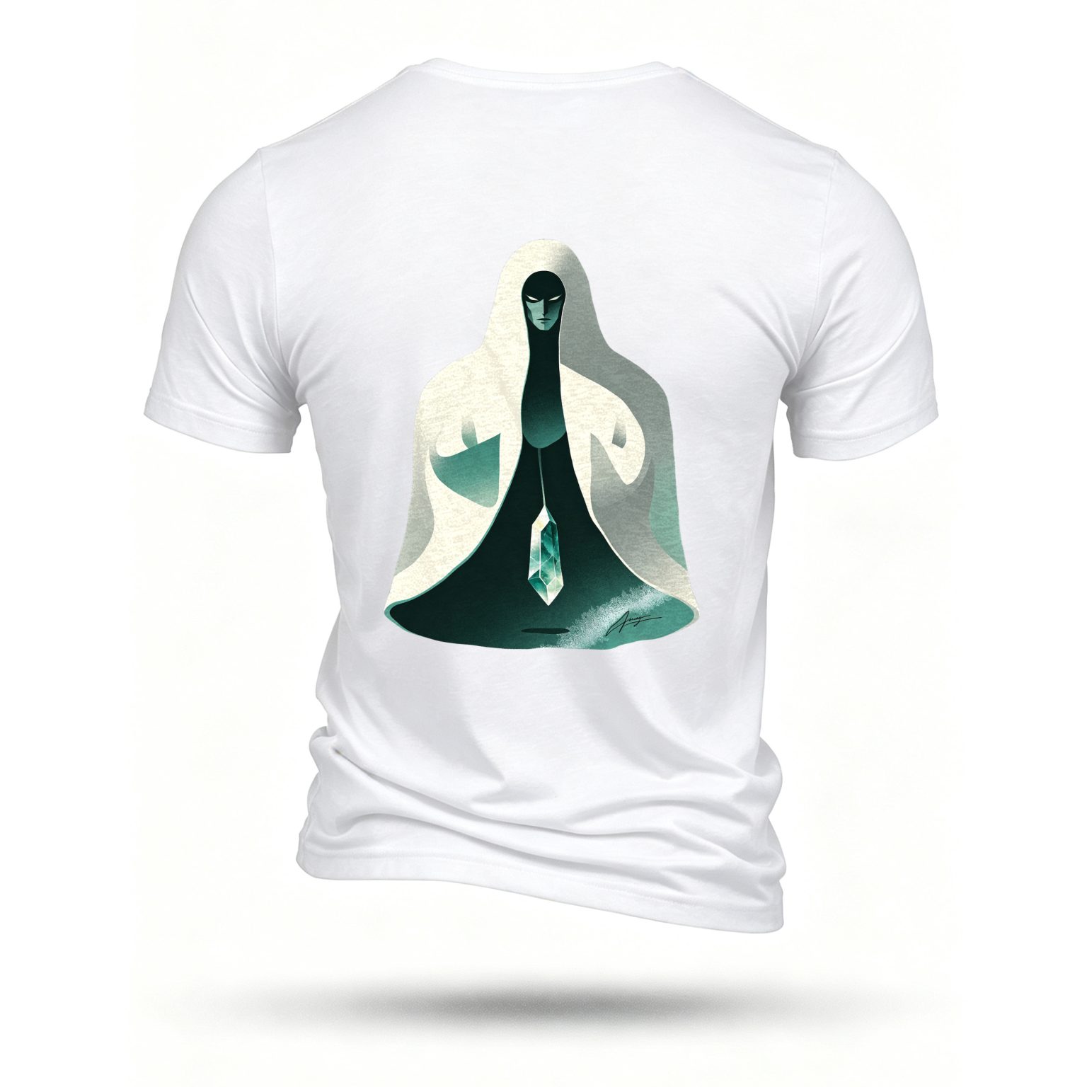 White T-shirt, back print
