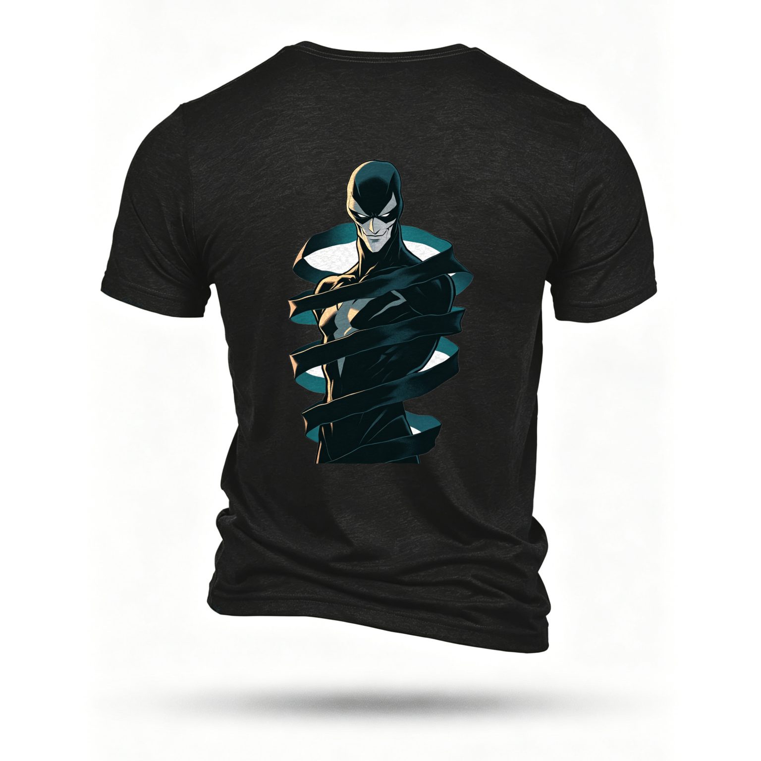 Black T-shirt, back print