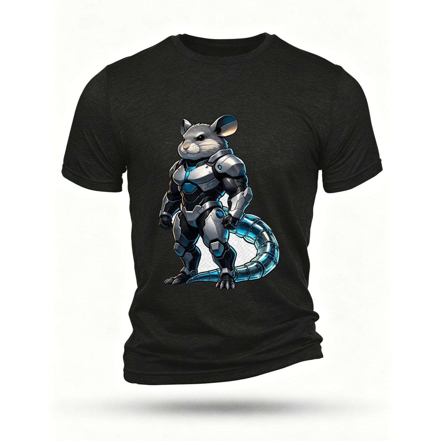 Black T-shirt, front print