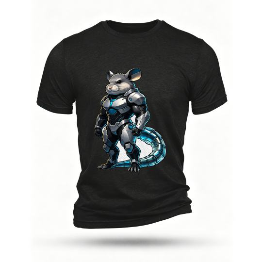 Black T-shirt, front print