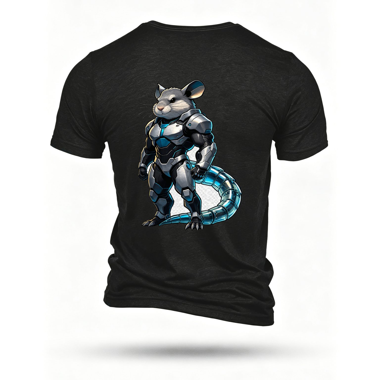 Black T-shirt, back print