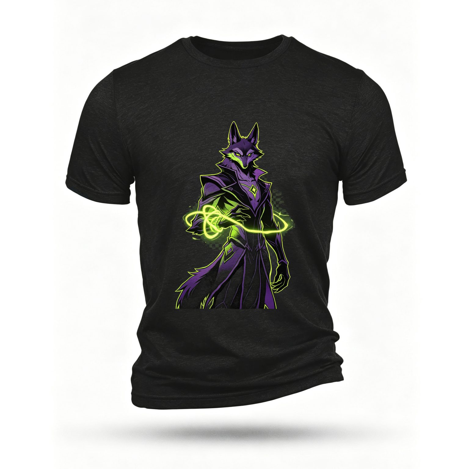 Black T-shirt, front print