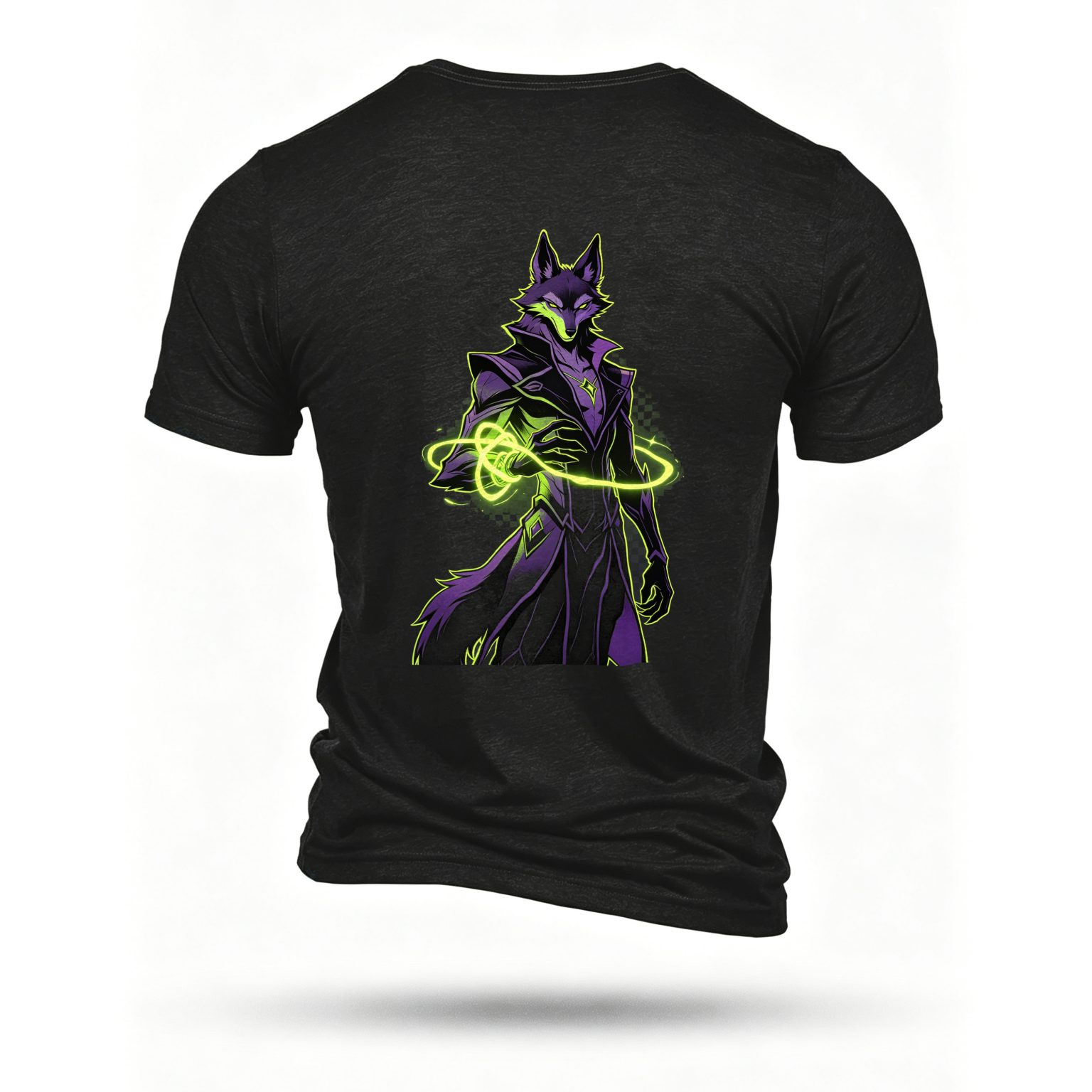 Black T-shirt, back print