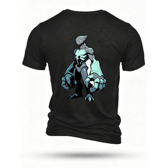 Black T-shirt, back print