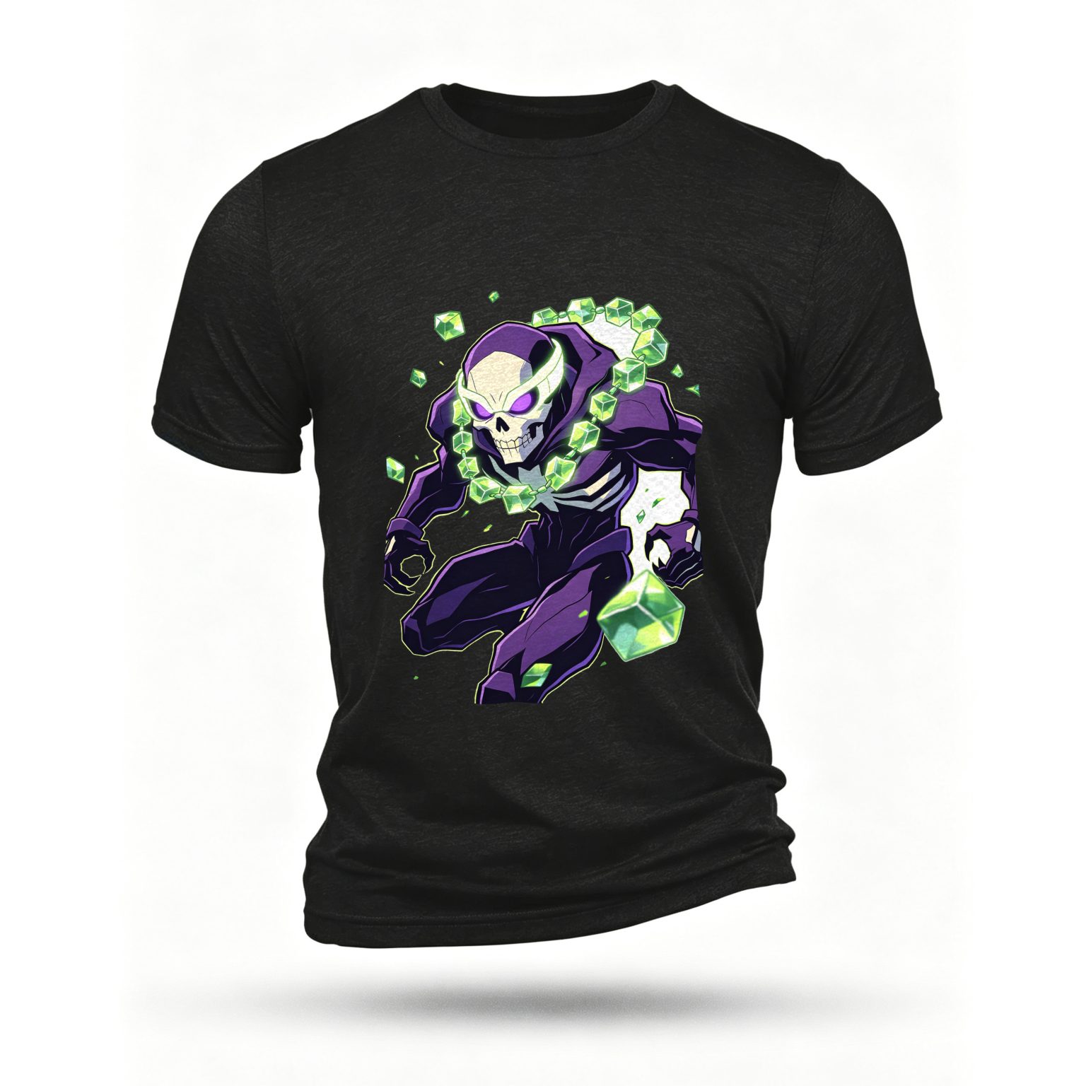Black T-shirt, front print