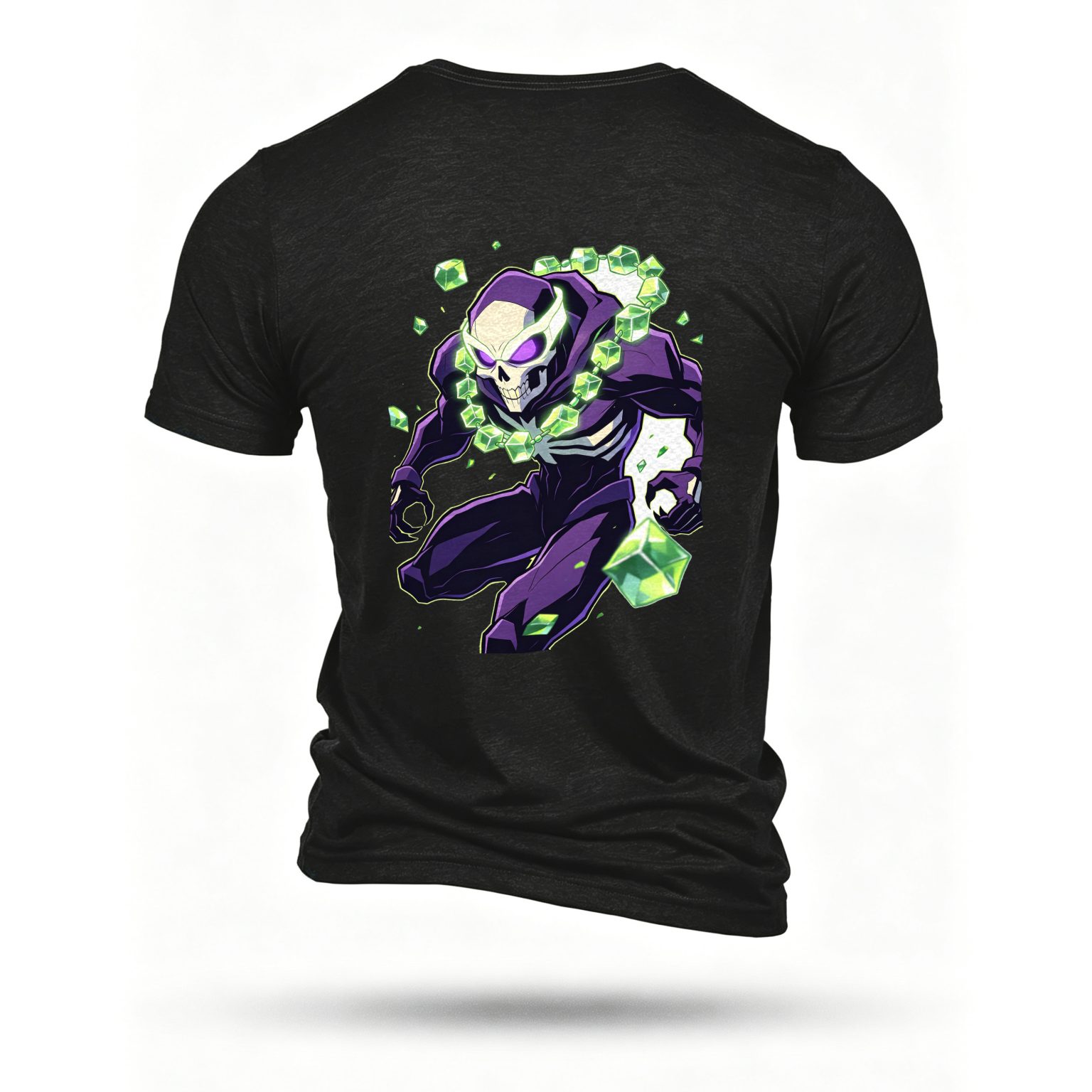 Black T-shirt, back print